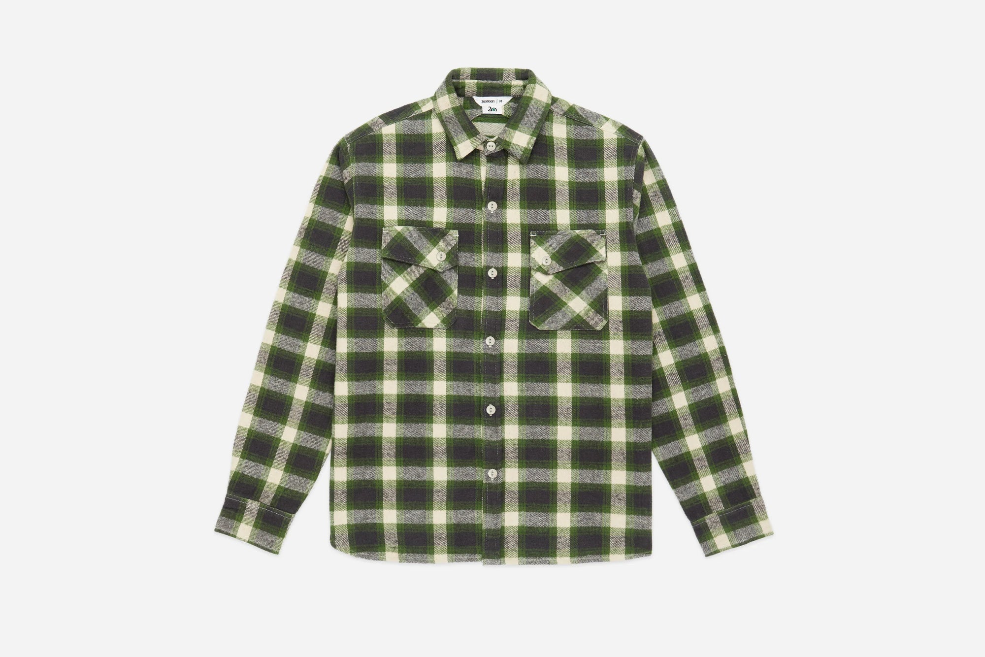 3Sixteen Crosscut Flannel in Emerald Shaggy Check