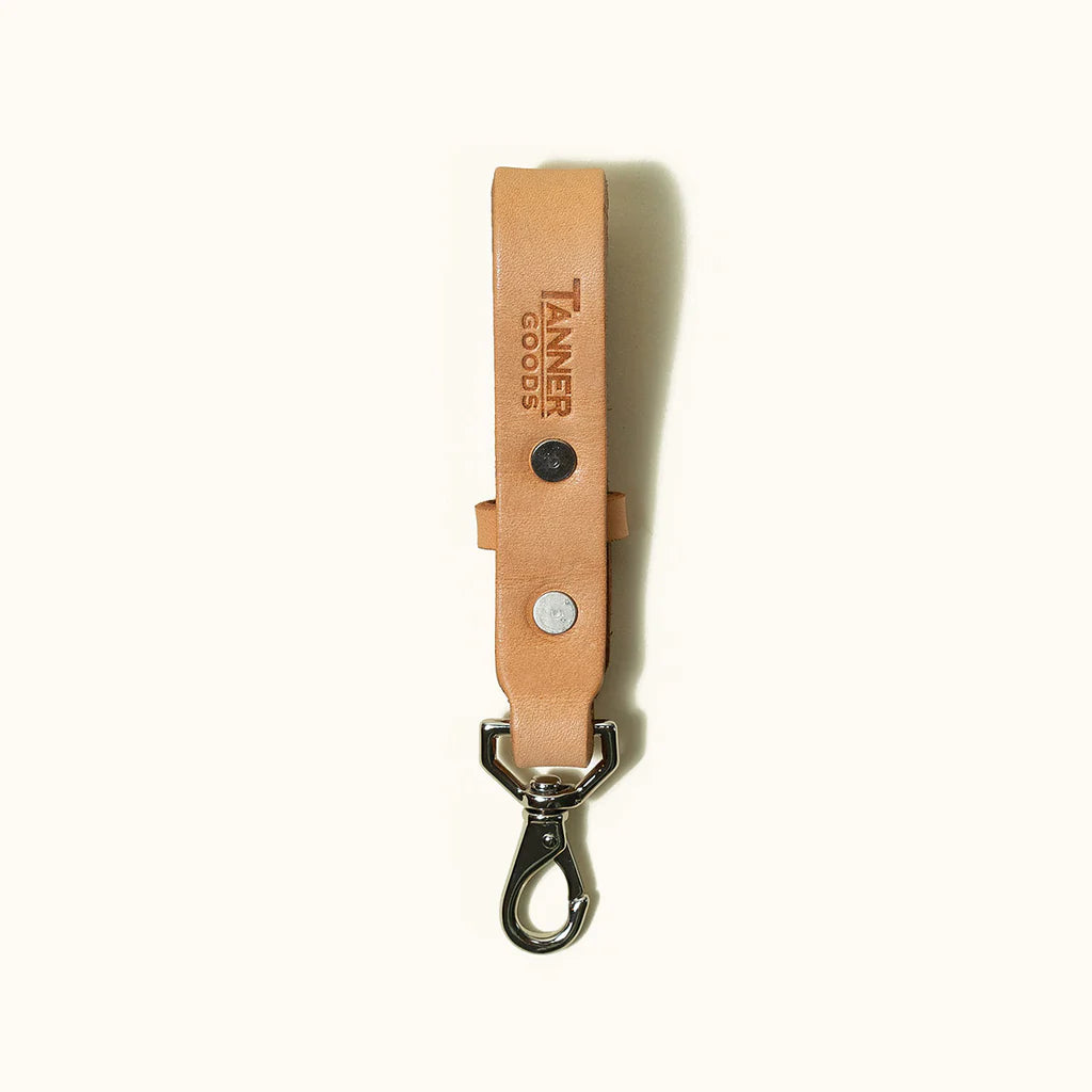 Tanner Goods Key Lanyard in Natural Leather with Stainless Hardware