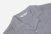 3Sixteen Loop Collar Shirt in Graphite Crosshatch