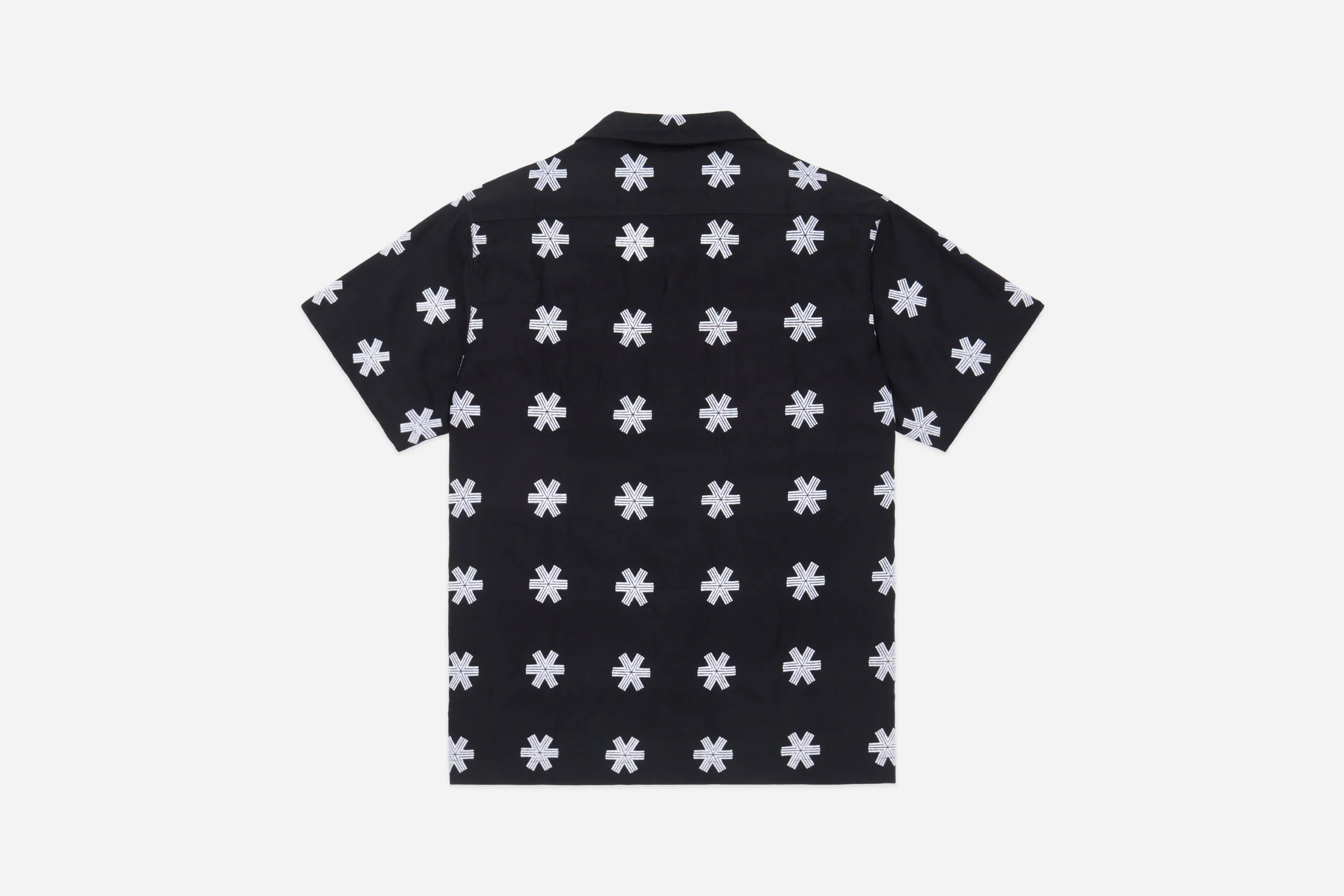 3Sixteen Leisure Shirt in Black Embroidered Tencel