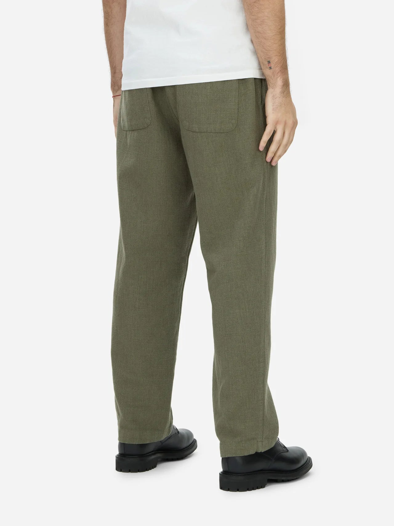 3Sixteen Easy Pant in Olive Cotton/Linen