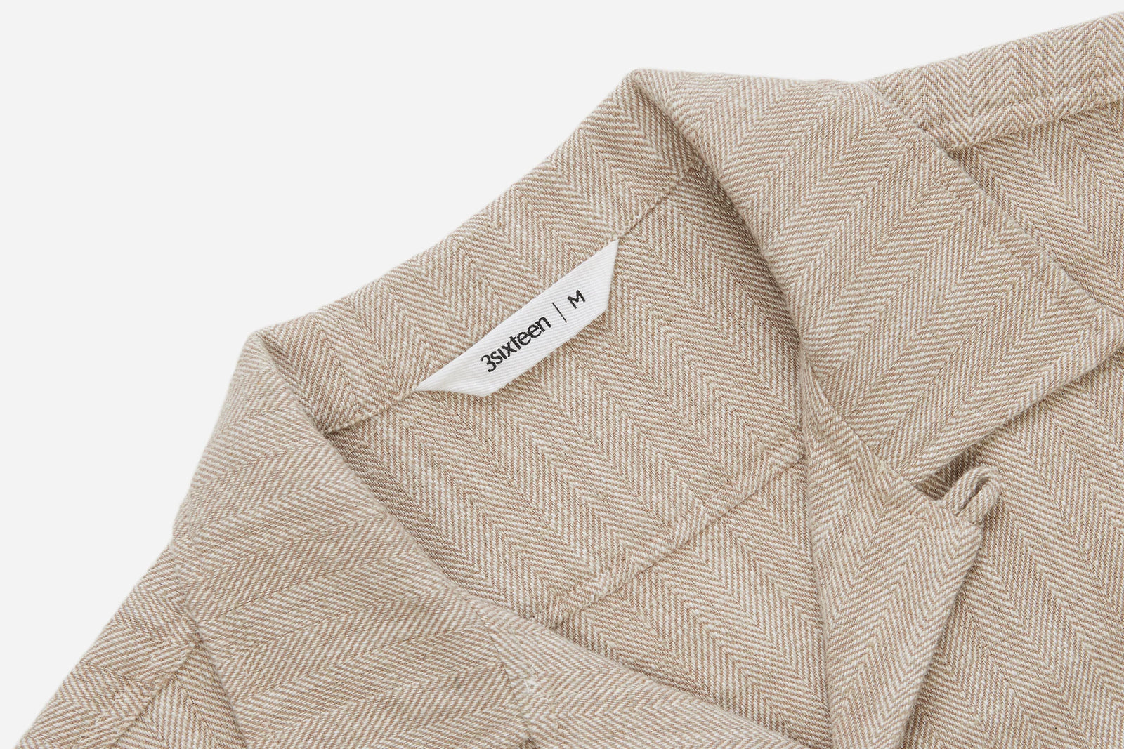 3Sixteen Camp Shirt in Ecru Cotton/Linen HBT