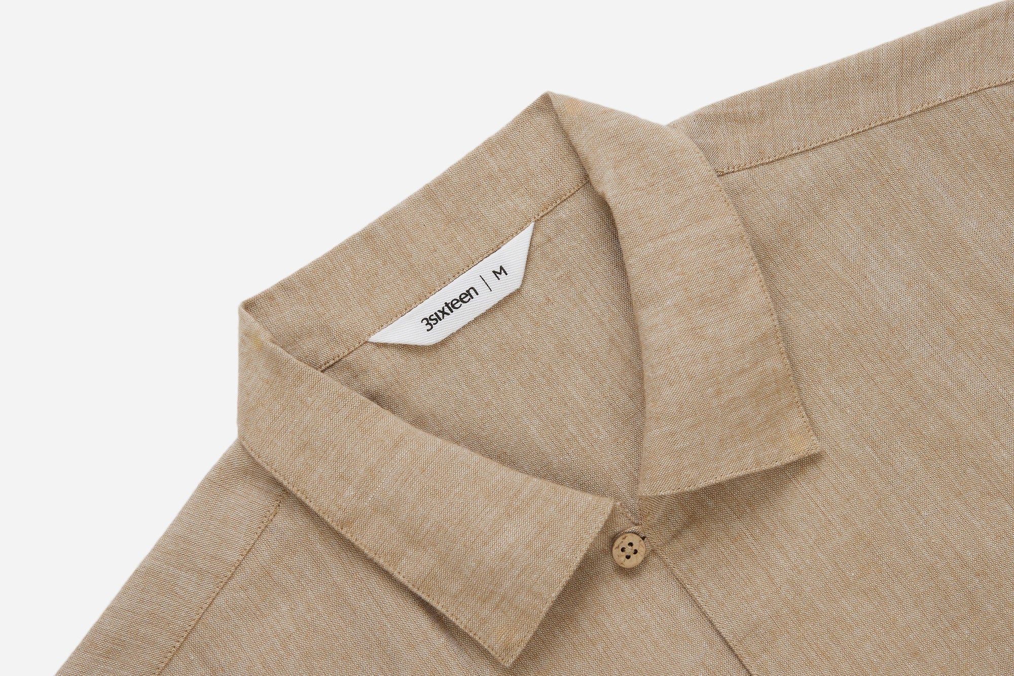3Sixteen Short Sleeve Loop Shirt in Khaki Linen/Cotton