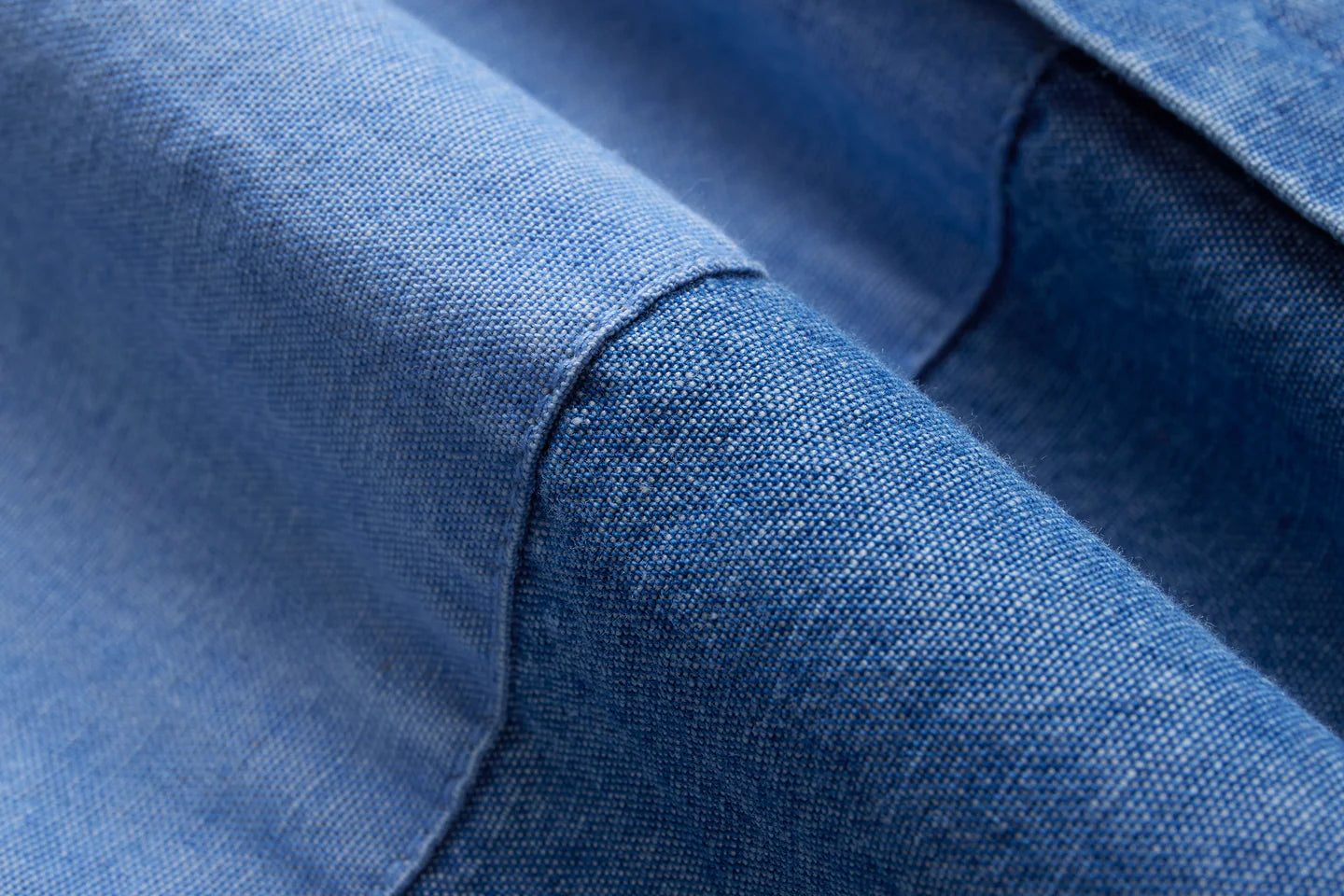 3Sixteen Utility Shirt in Indigo Patchwork Chambray
