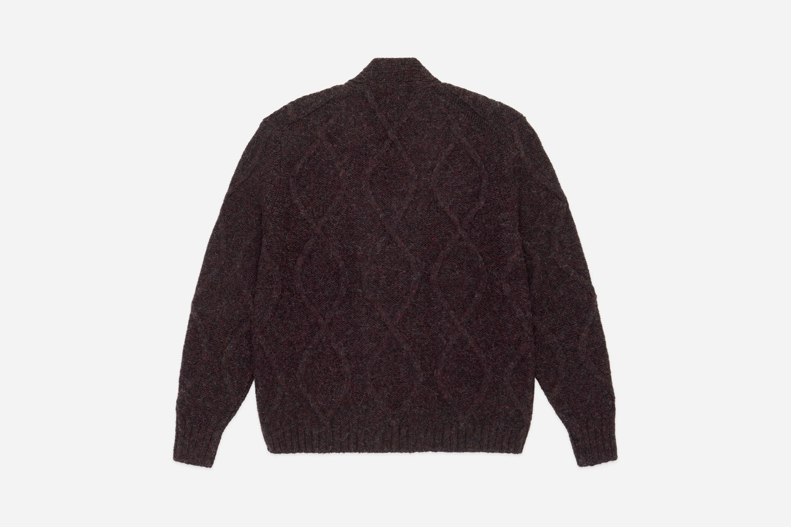 3Sixteen Alpaca Liner Cardigan in Bordeaux