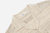 3Sixteen Open Collar Shirt in Travertine Handloom Silk