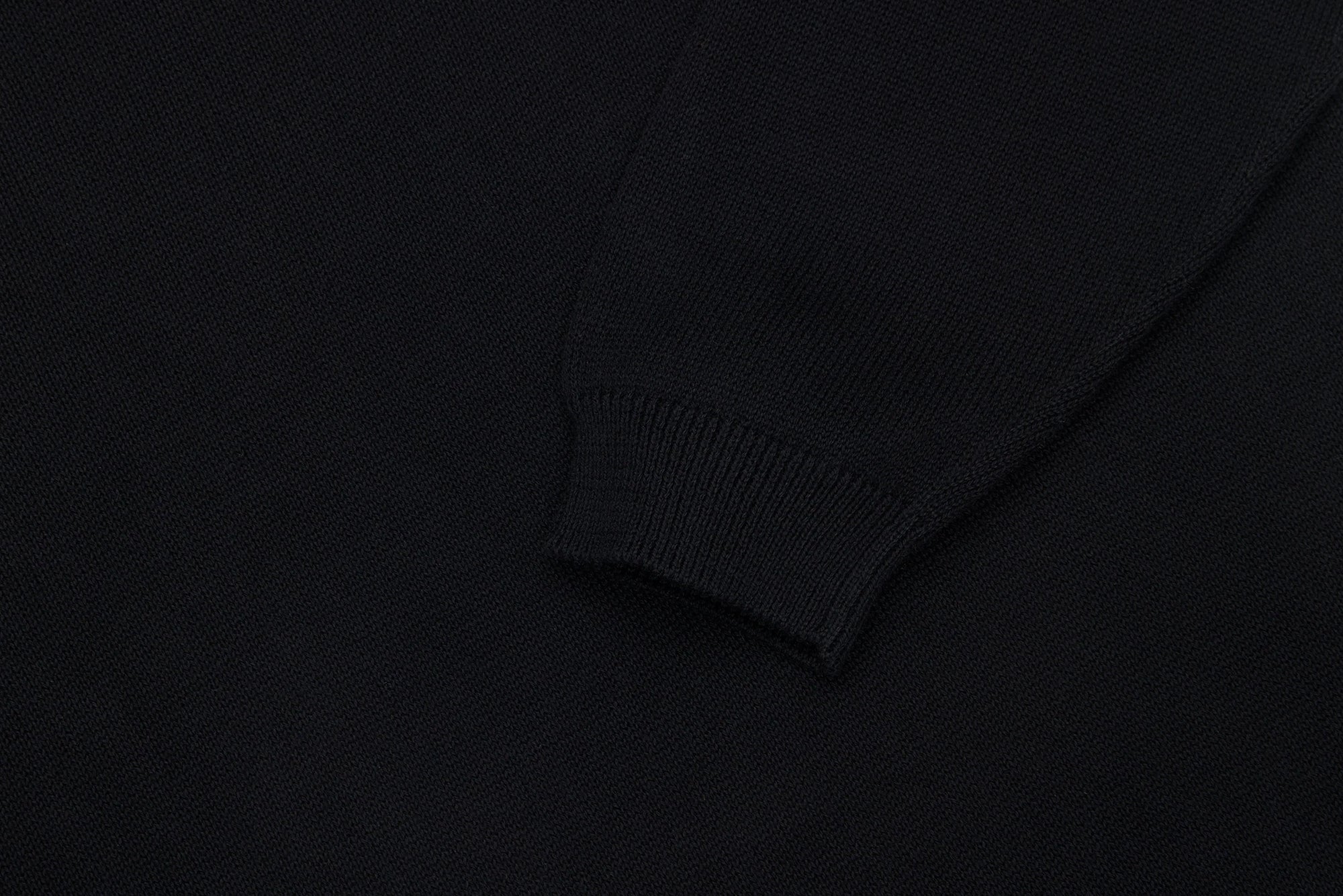 3Sixteen Long Sleeve Knit Polo in Black