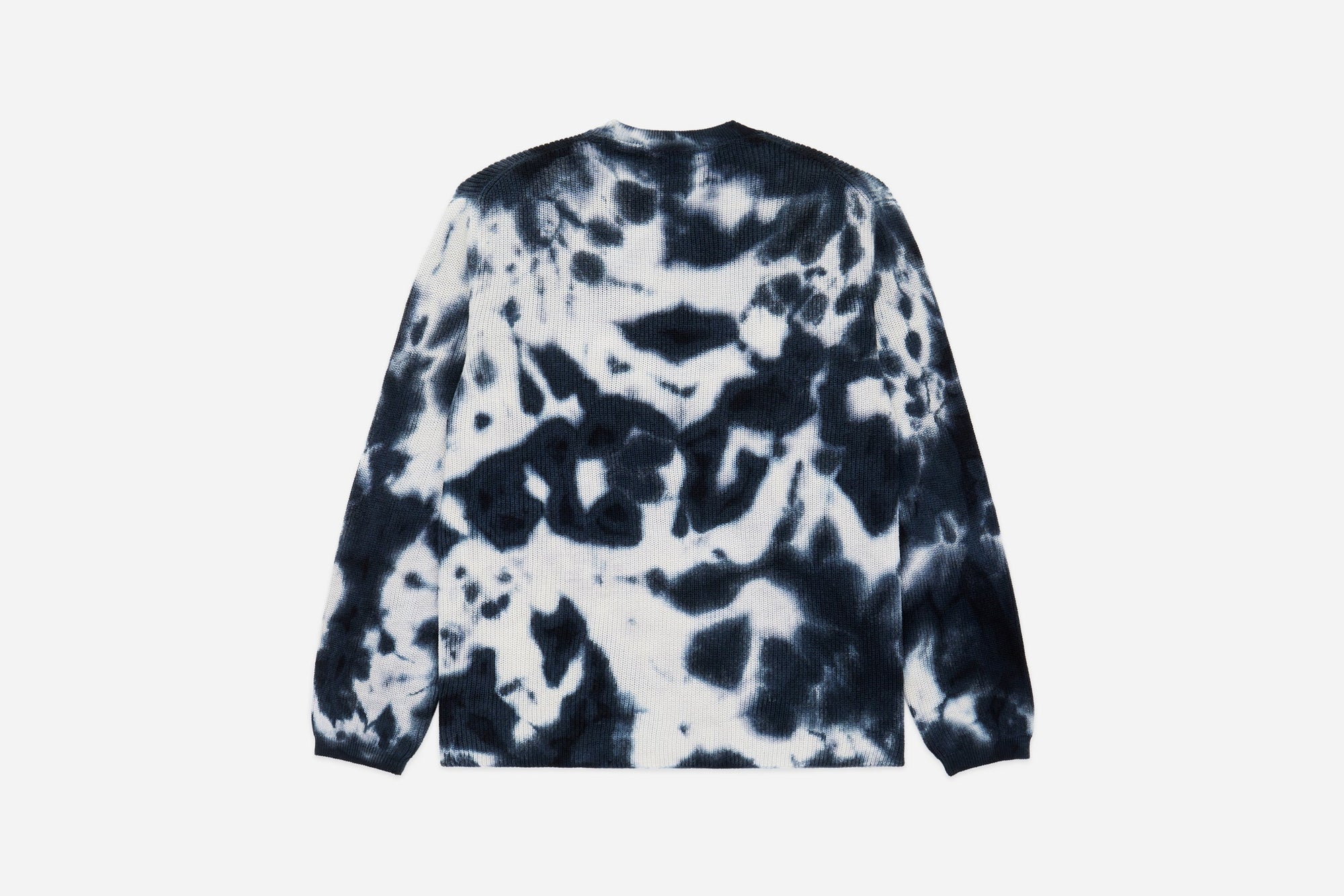 3Sixteen Garment Dyed Knit Long Sleeve Sweater in Ink Blot