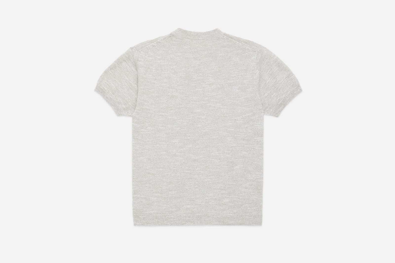 3Sixteen Knit T-shirt in Natural Marled Yarn