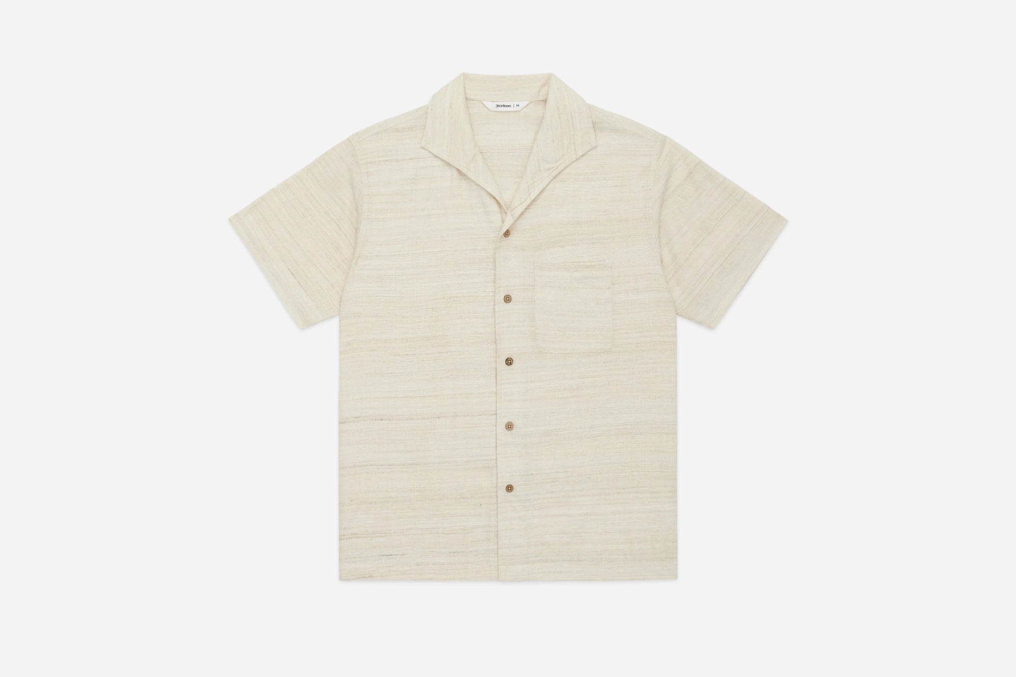 3Sixteen Leisure Shirt in Ivory Handloom Silk
