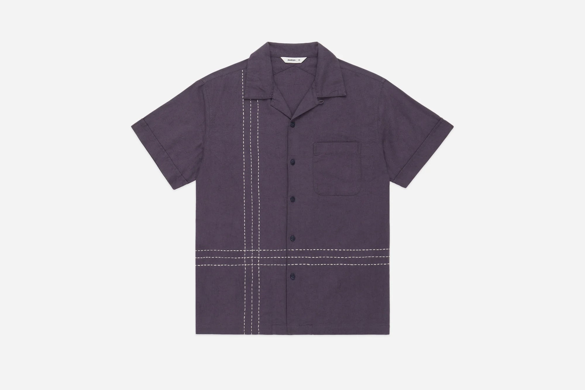3Sixteen Vacation Shirt in Hand Stitch Plum