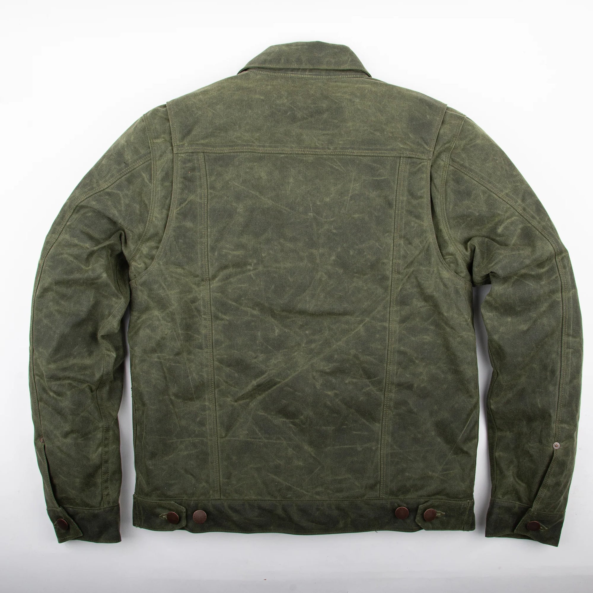 Freenote Cloth Riders Jacket in Olive Waxed Canvas