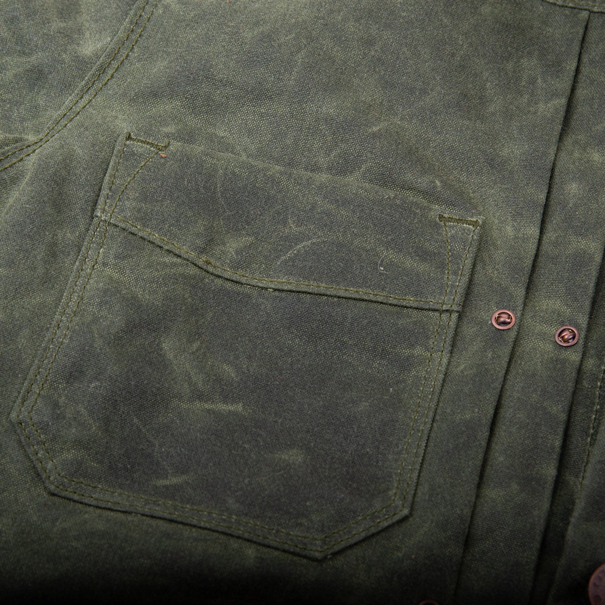 Freenote Cloth Riders Jacket in Olive Waxed Canvas