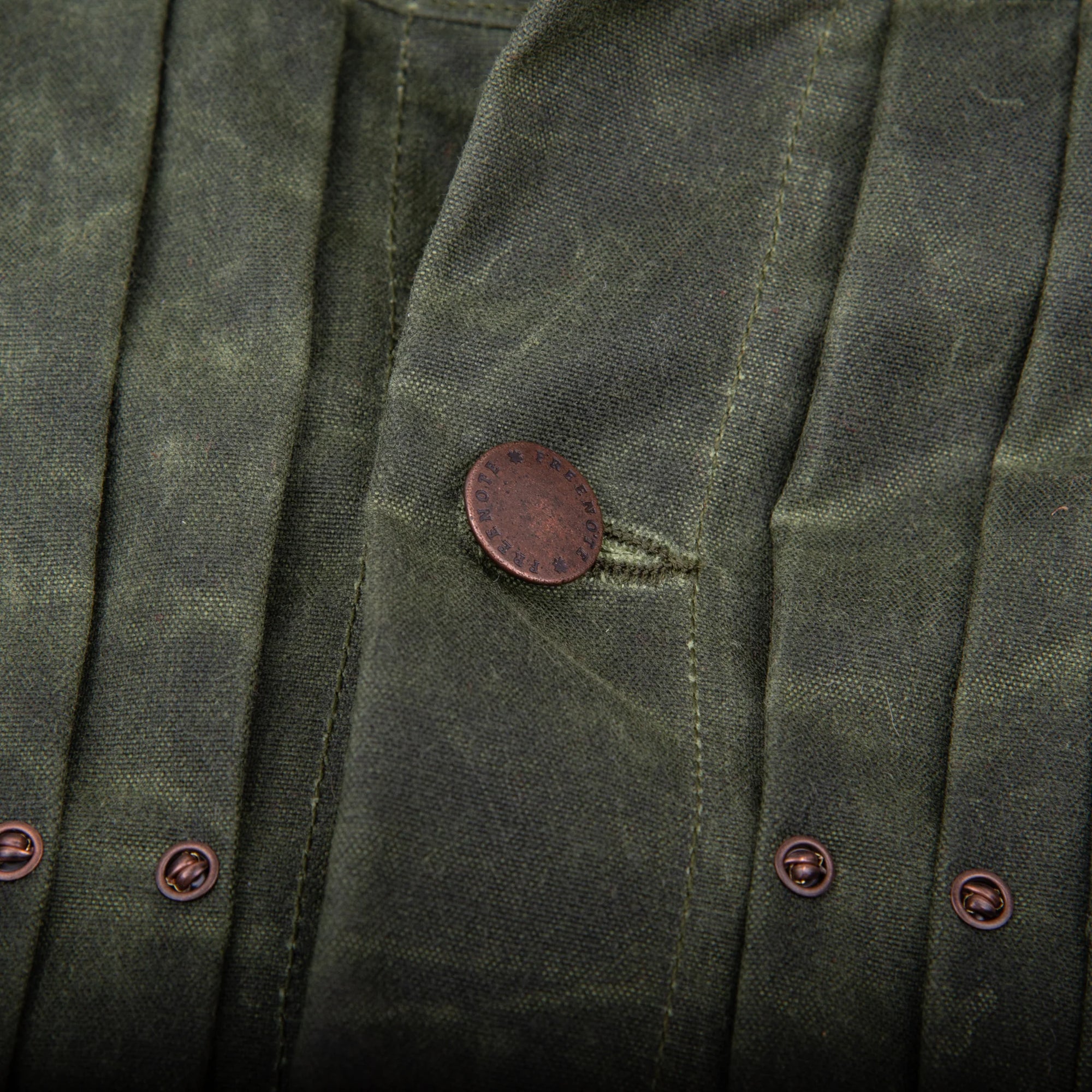 Freenote Cloth Riders Jacket in Olive Waxed Canvas