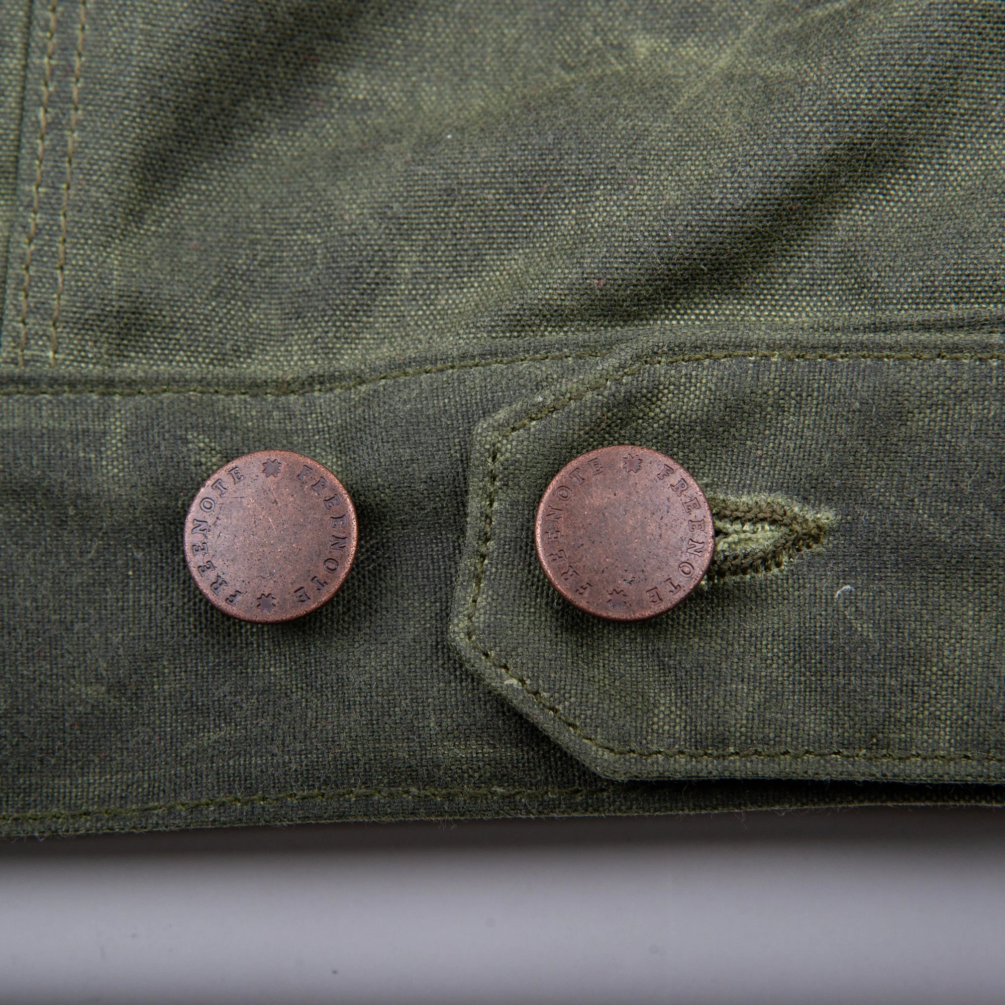 Freenote Cloth Riders Jacket in Olive Waxed Canvas