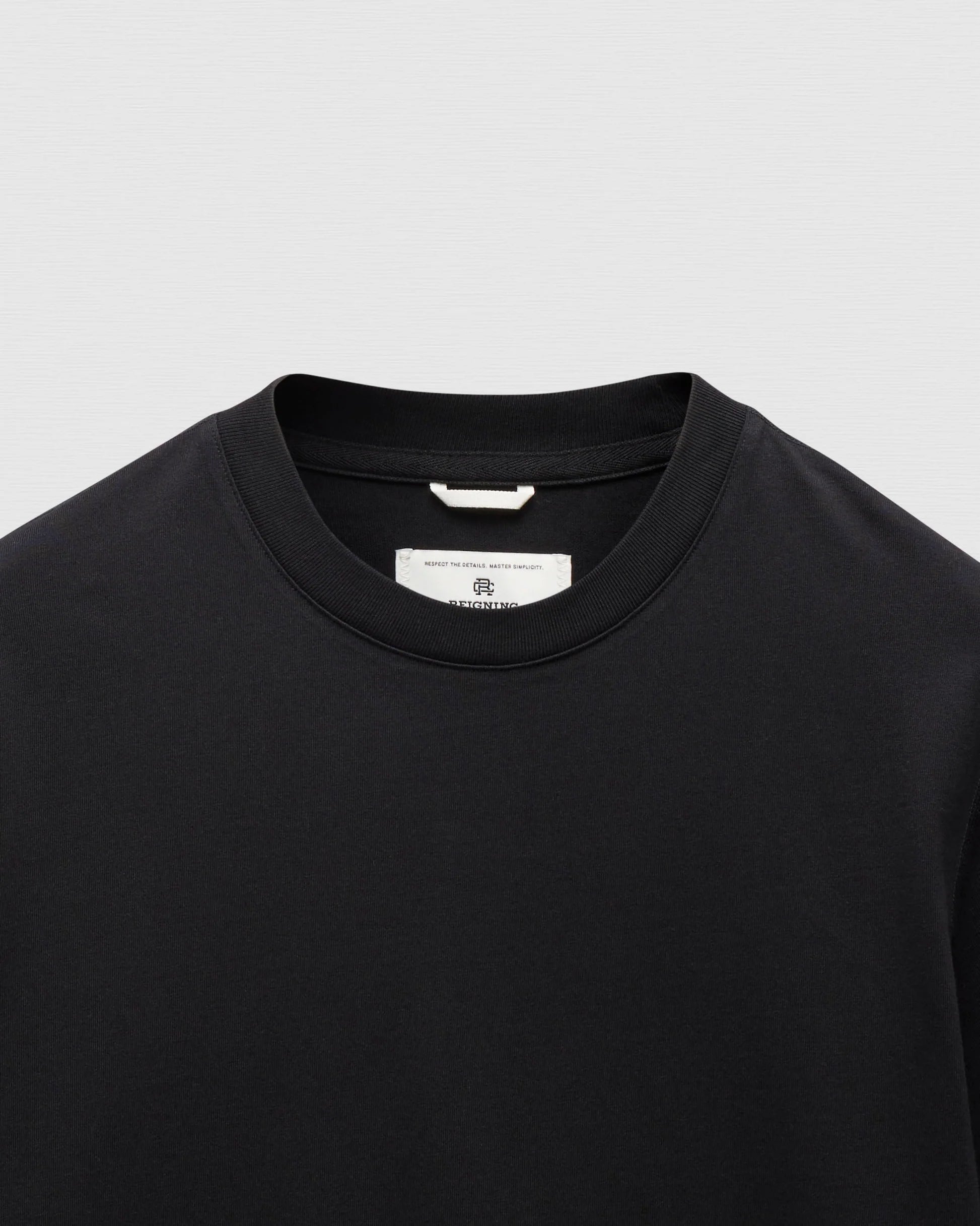 Reigning Champ Mid Weight Jersey T-Shirt in Black
