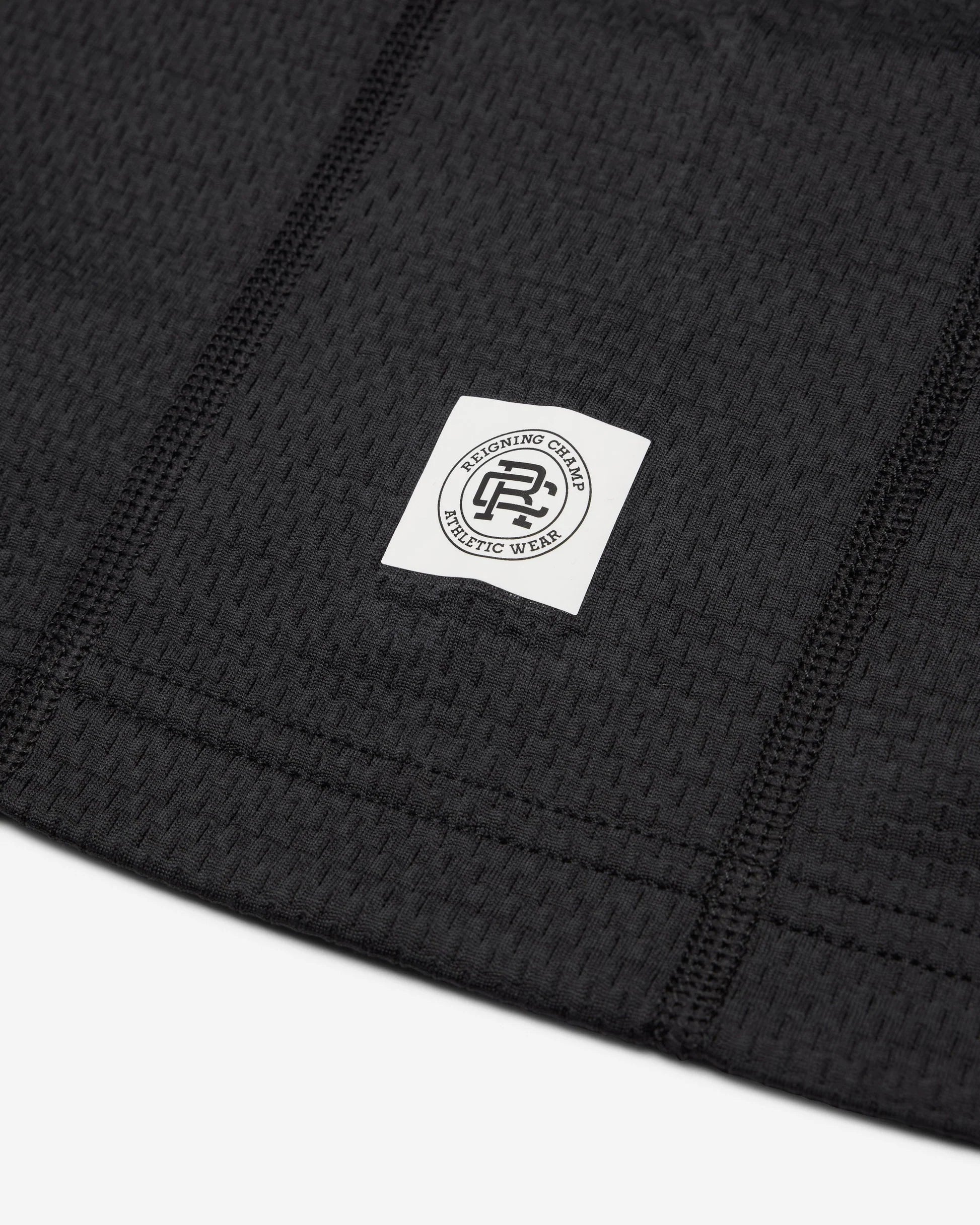 Reigning Champ Solotex Mesh Tiebreak Hoodie in Heather Black