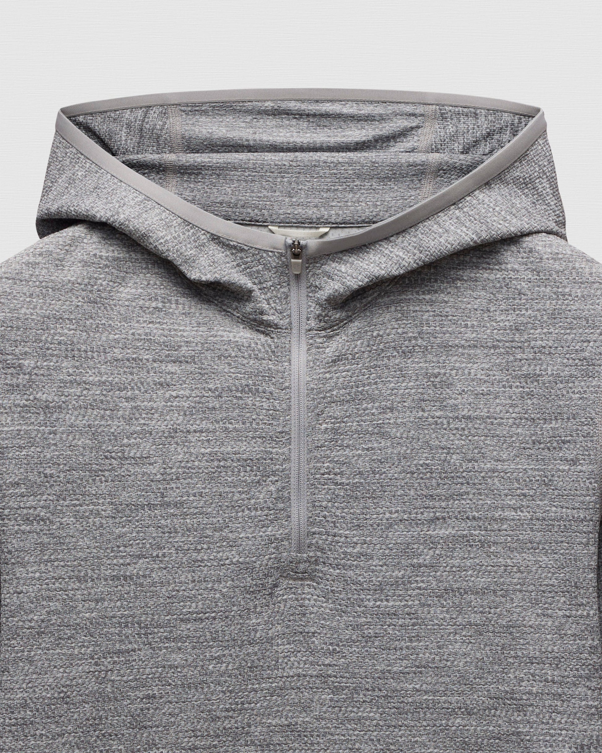 Reigning Champ Solotex Mesh Tiebreak Hoodie in Heather Grey