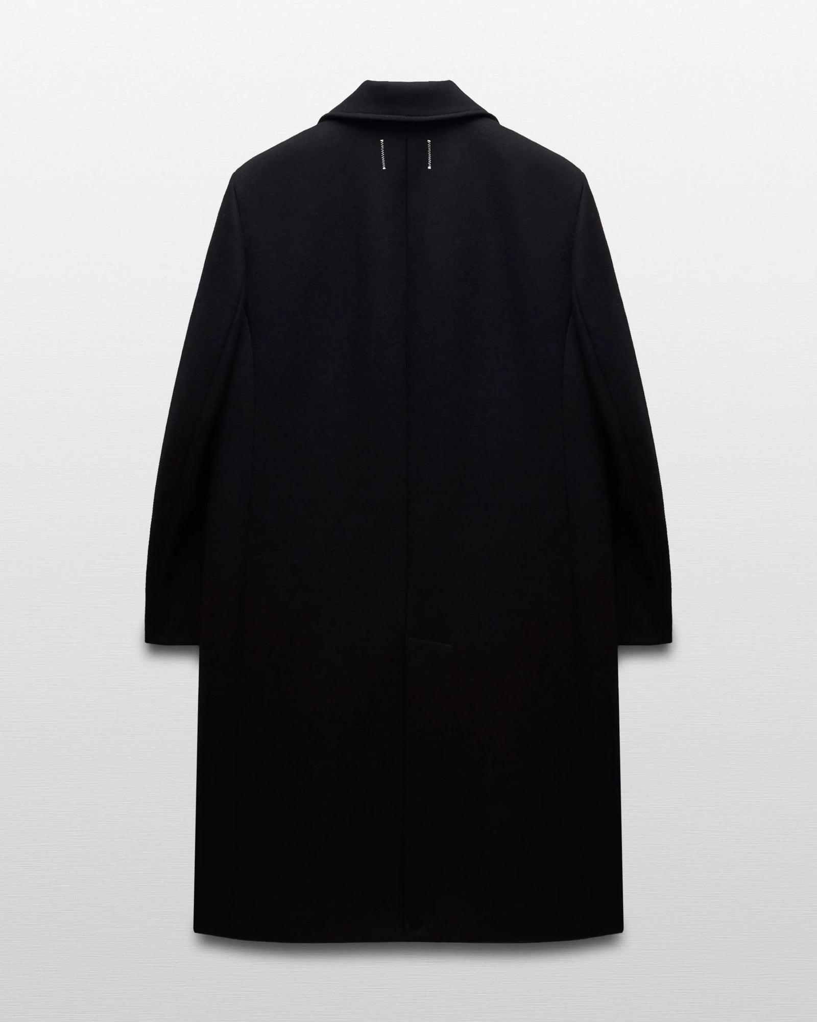 Reigning Champ Polo Coat in Black Wool Cashmere