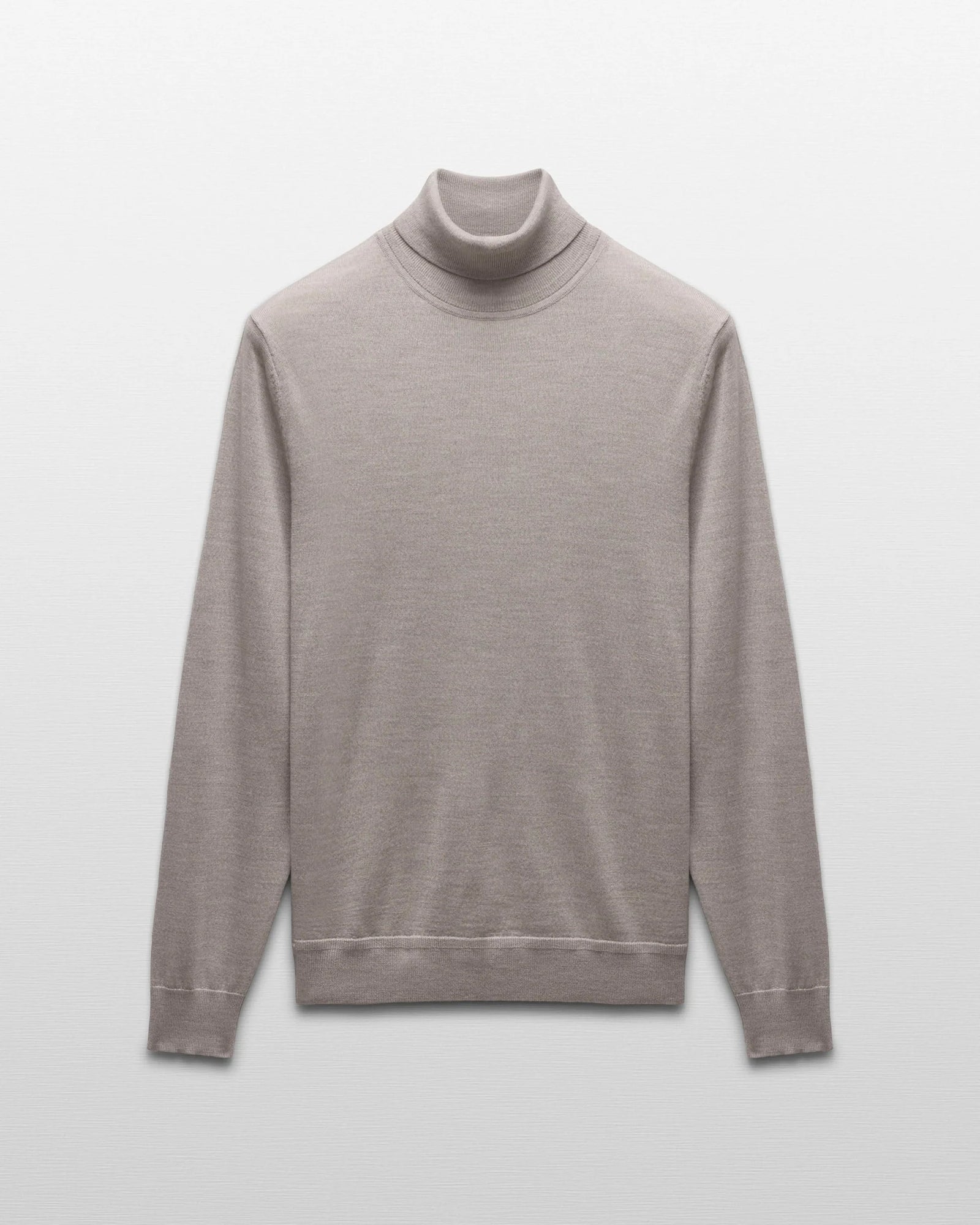 Reigning Champ Lightweight Merino Roll Neck in Dove