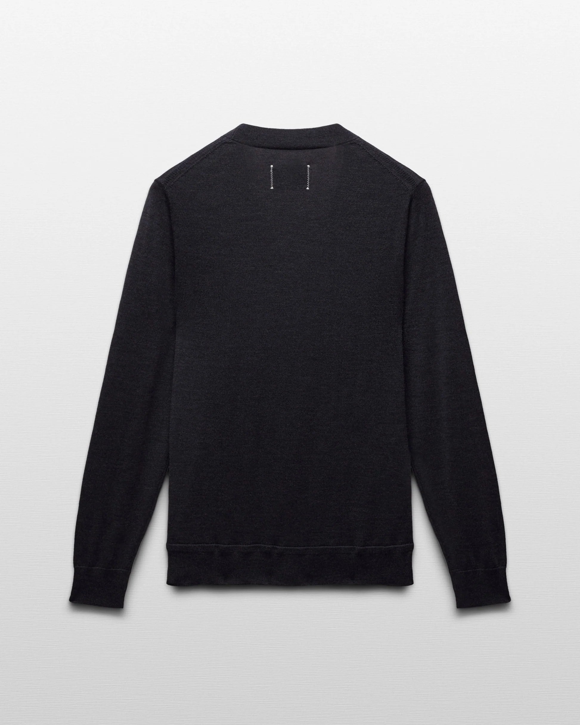 Reigning Champ Lightweight Merino Harry Cardigan in Heather Navy