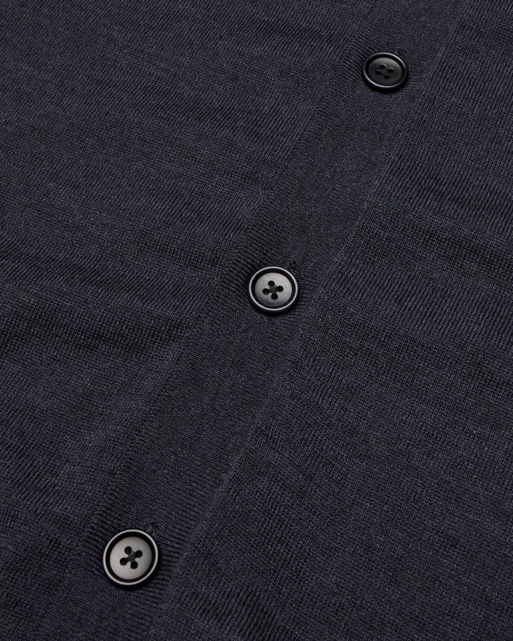 Reigning Champ Lightweight Merino Harry Cardigan in Heather Navy