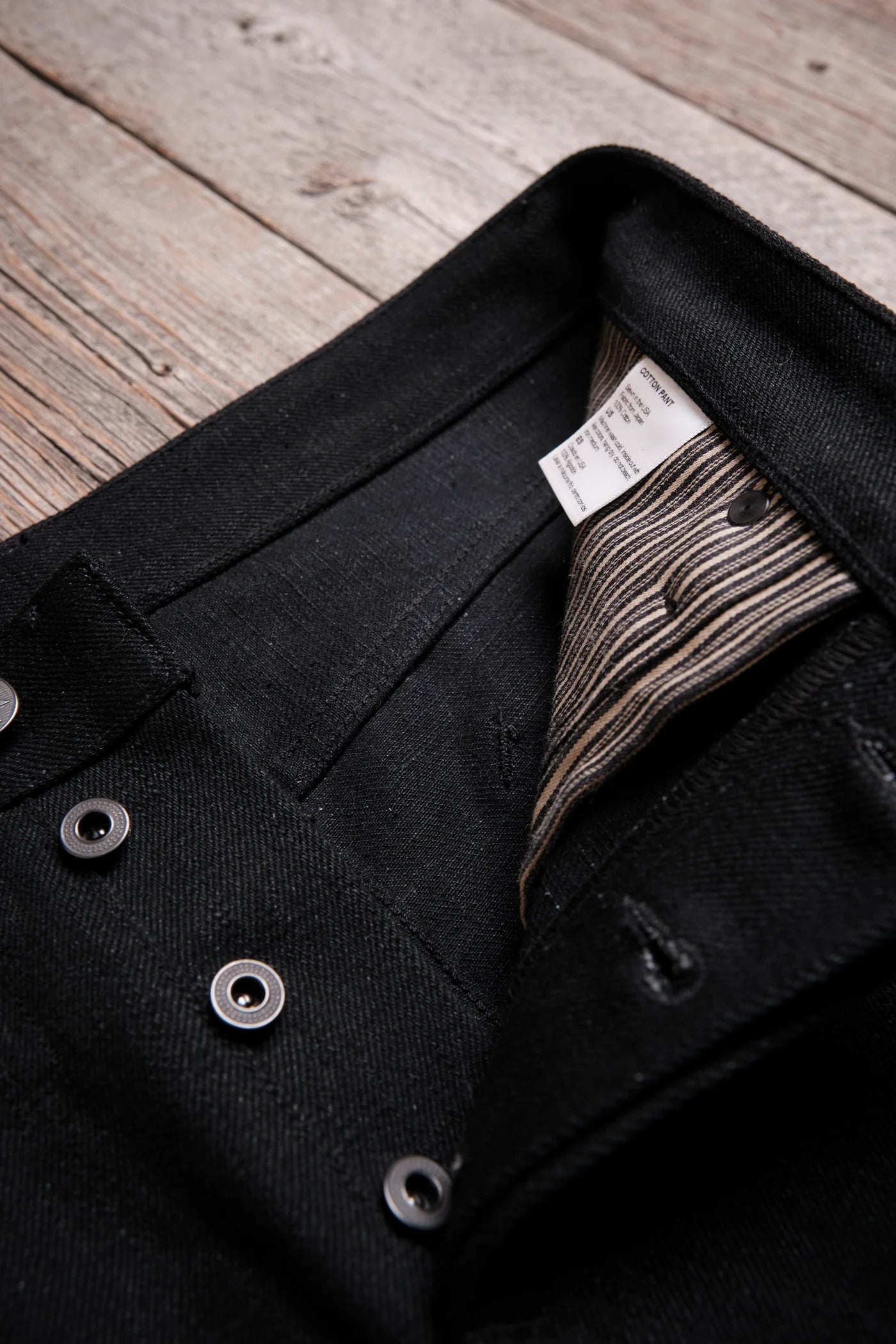 Freenote Cloth Trabuco Classic Straight in 17 Ounce Black Slub