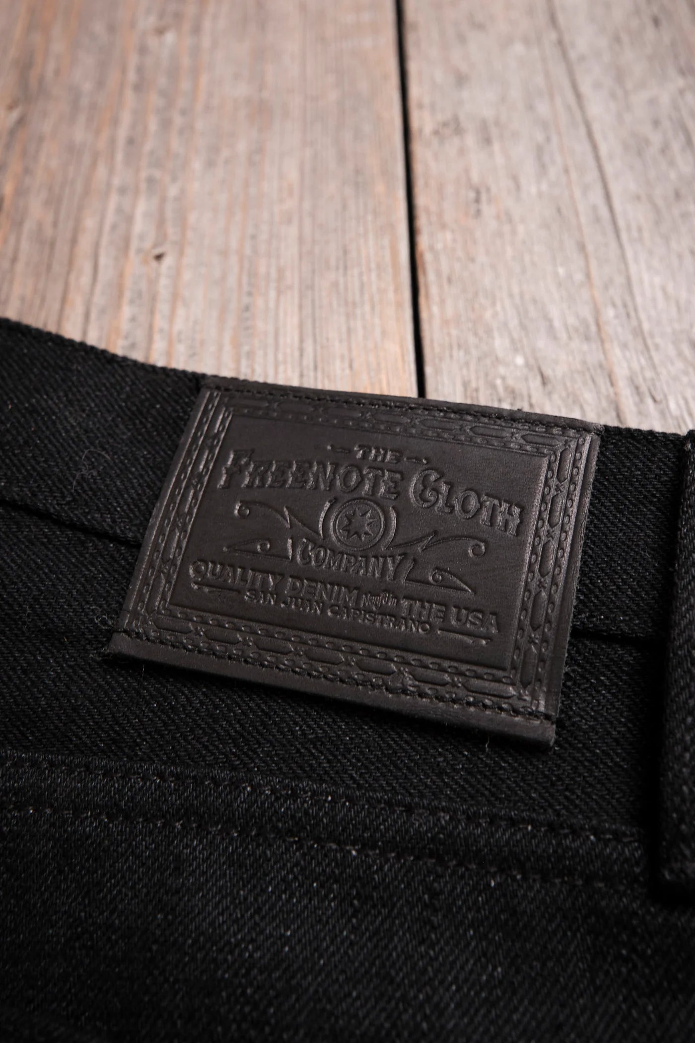 Freenote Cloth Trabuco Classic Straight in 17 Ounce Black Slub