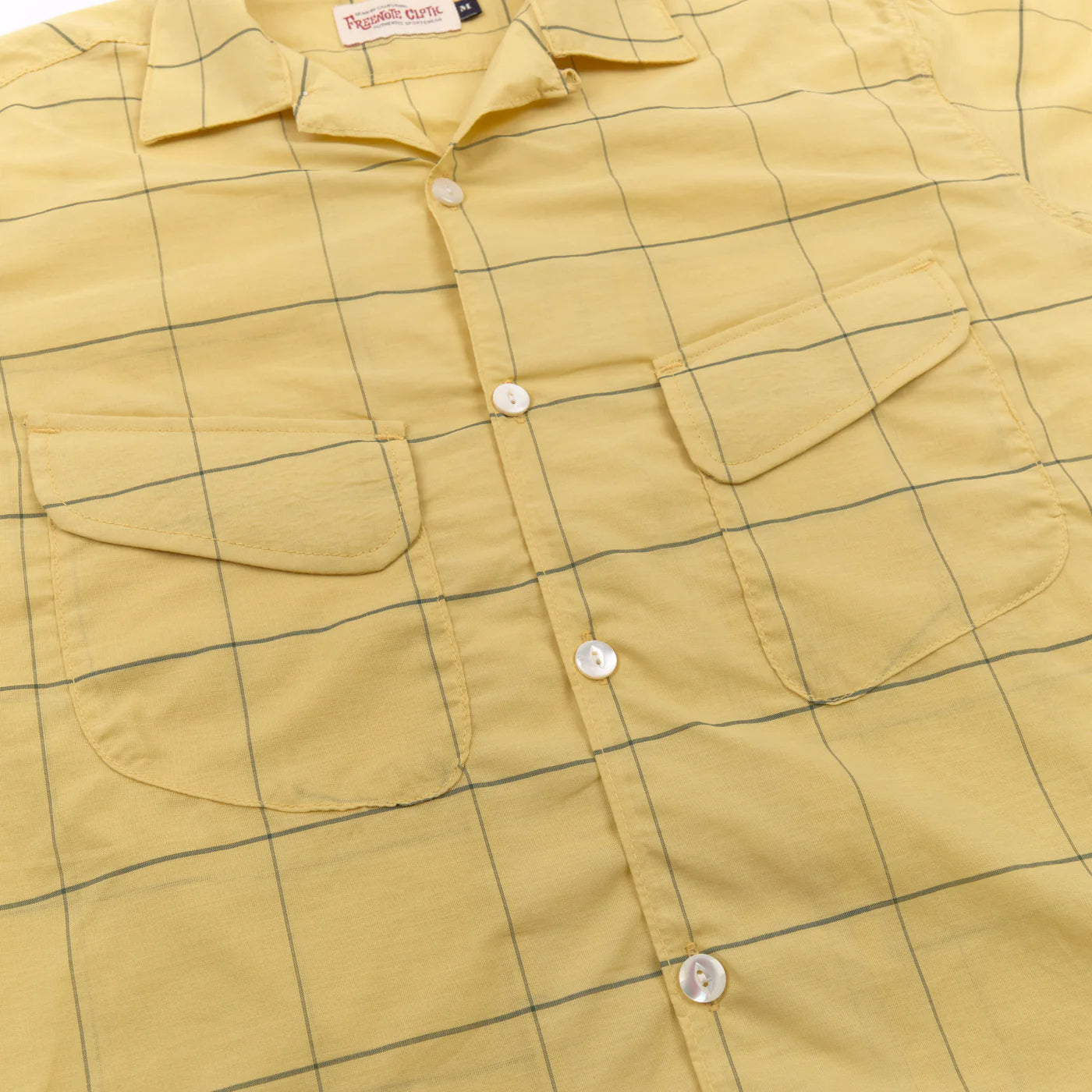 Freenote Cloth Dean Double Pocket in Yellow Check