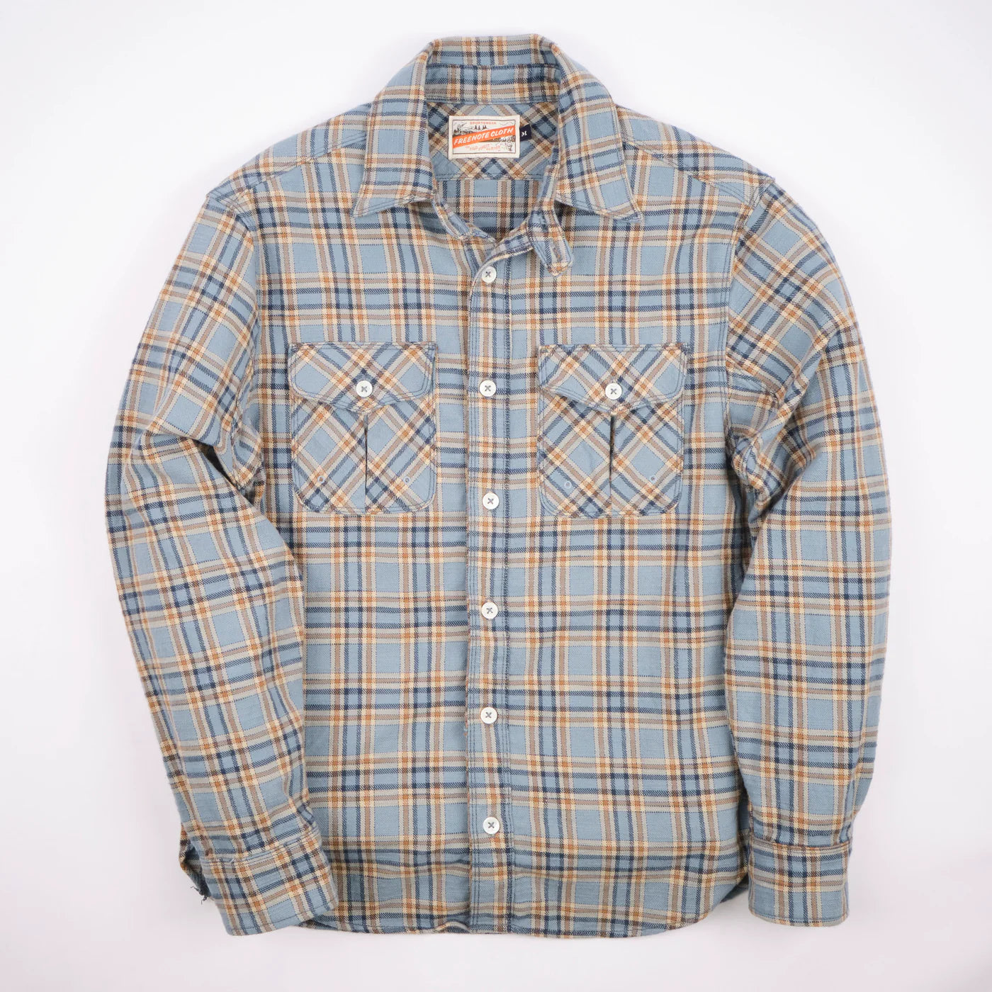 Freenote Cloth Currant in Blue Dun Plaid