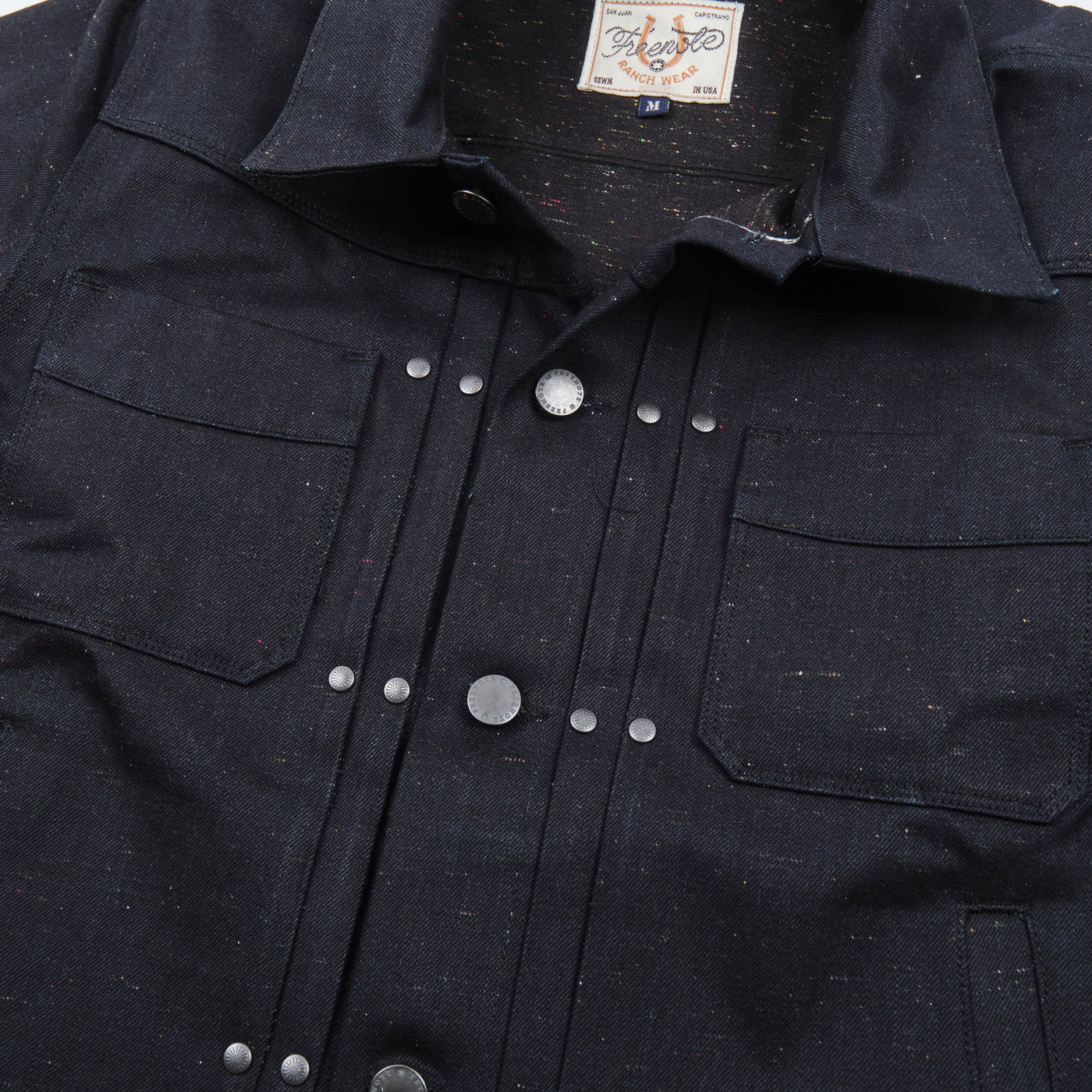 Freenote Cloth Riders Jacket in 14 Ounce Raw Fleck