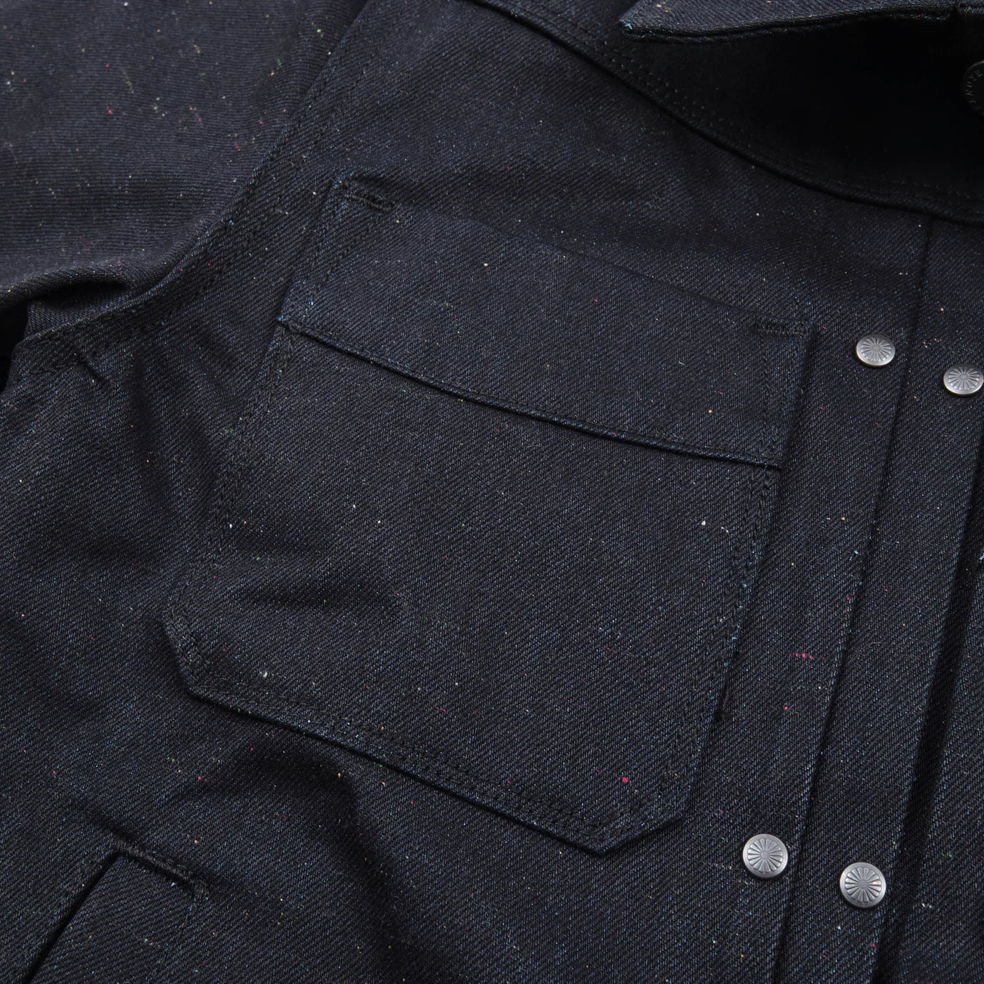 Freenote Cloth Riders Jacket in 14 Ounce Raw Fleck