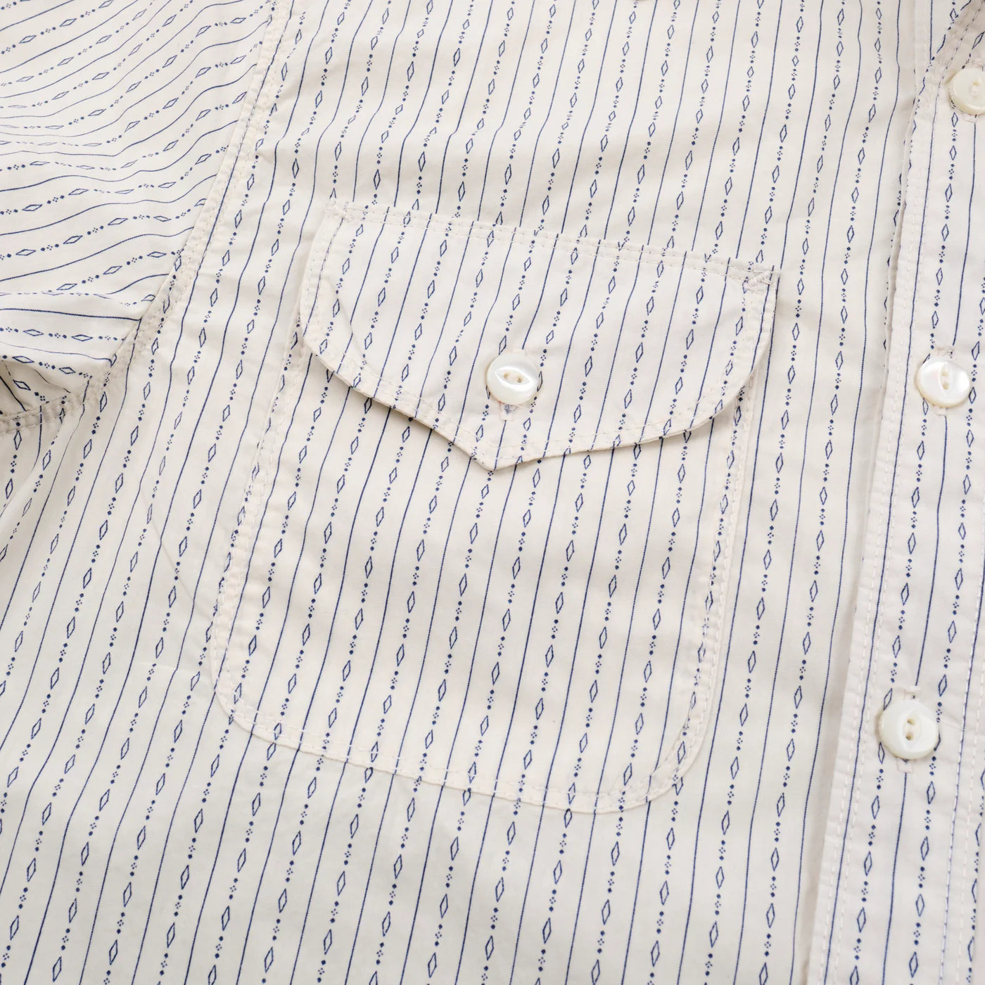 Freenote Cloth Wells in White Stripe
