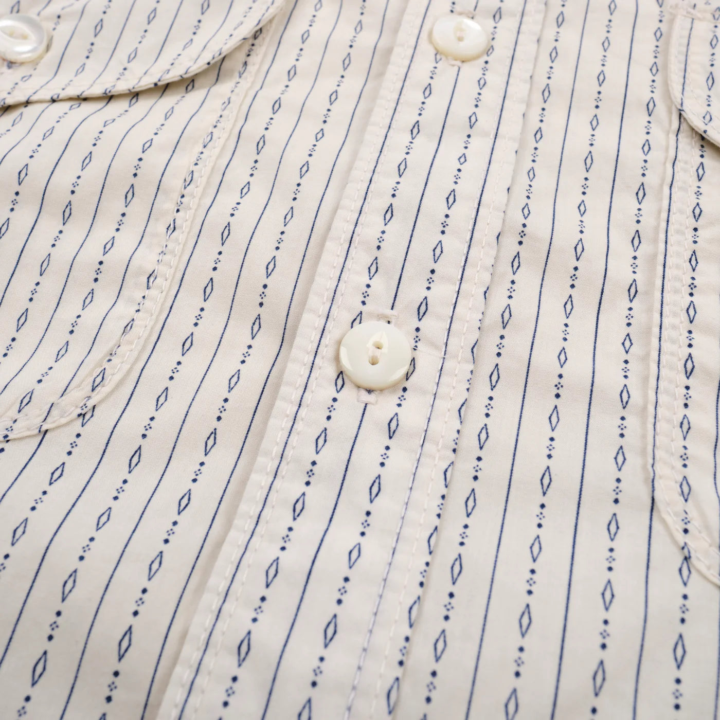 Freenote Cloth Wells in White Stripe