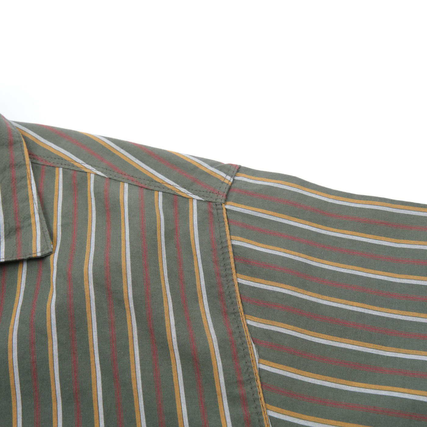 Freenote Cloth Hawaiian in Olive Stripe