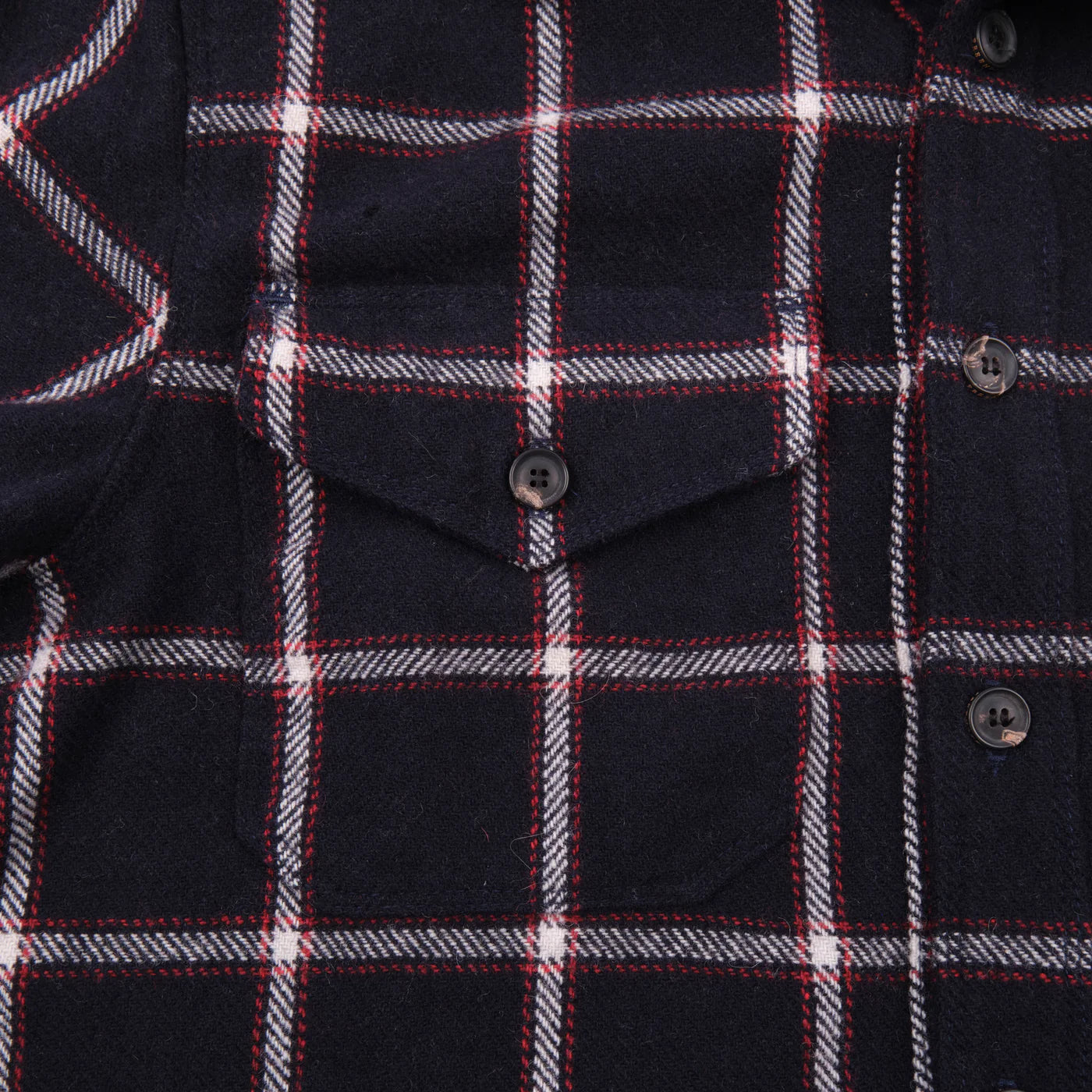 Freenote Cloth Kamas in Navy Wool Plaid