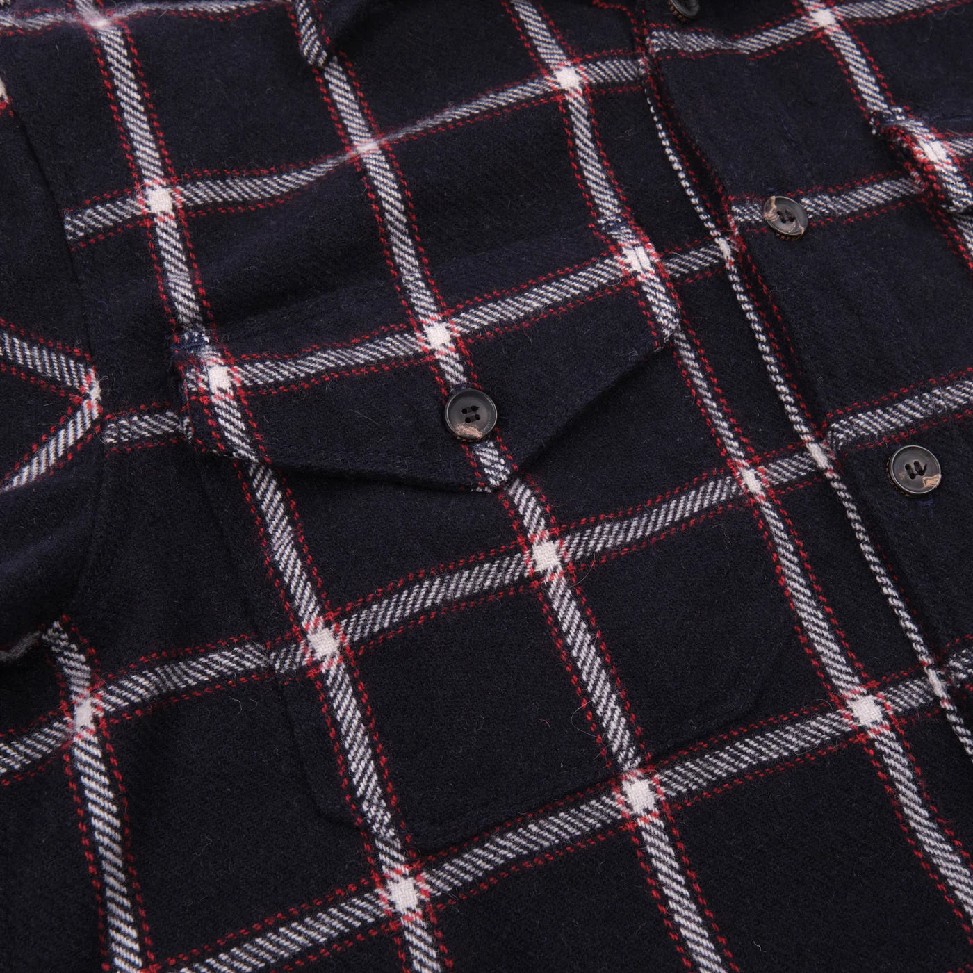 Freenote Cloth Kamas in Navy Wool Plaid