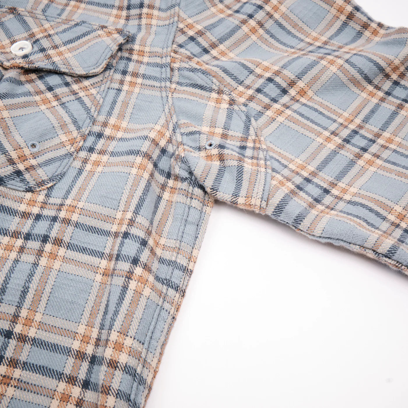 Freenote Cloth Currant in Blue Dun Plaid