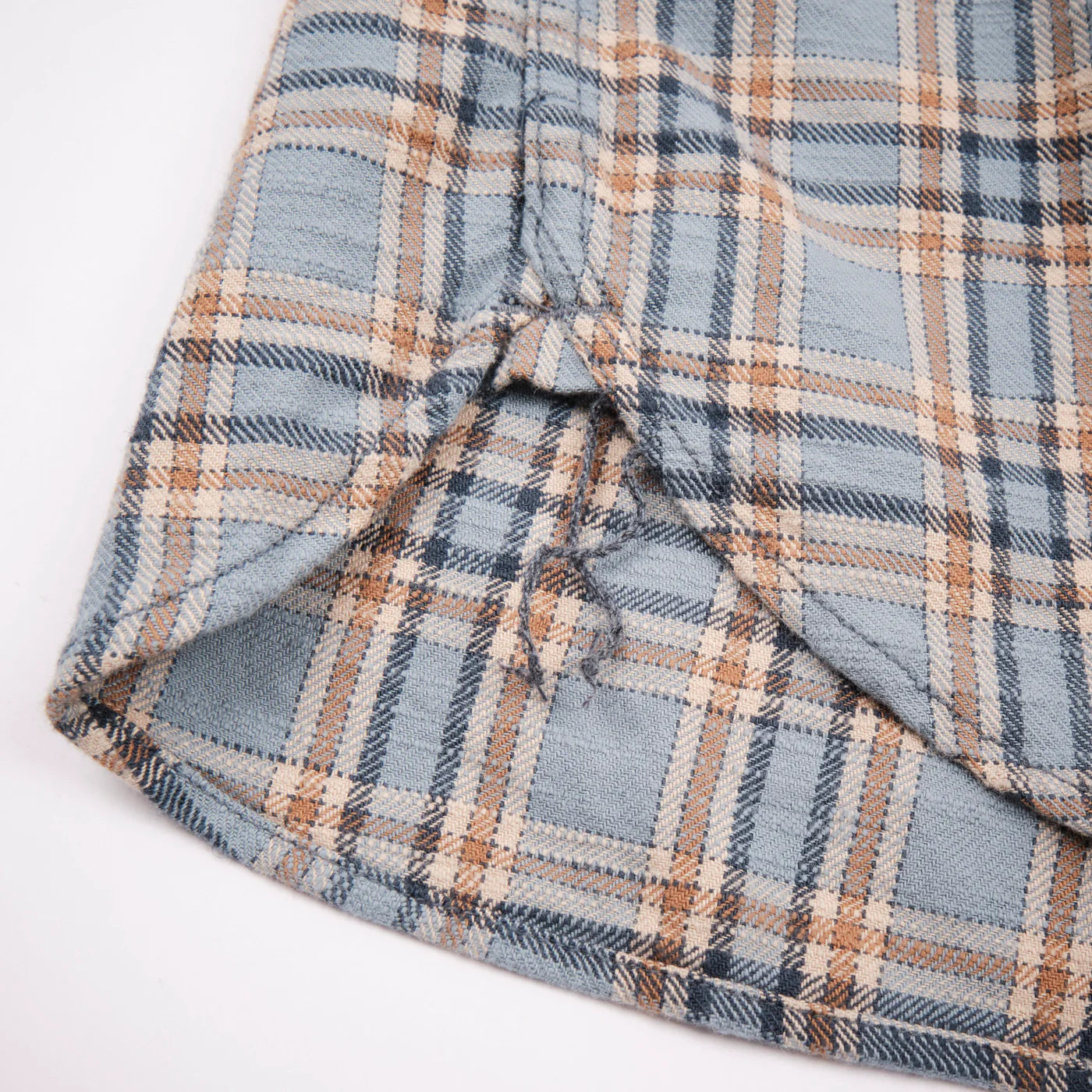 Freenote Cloth Currant in Blue Dun Plaid