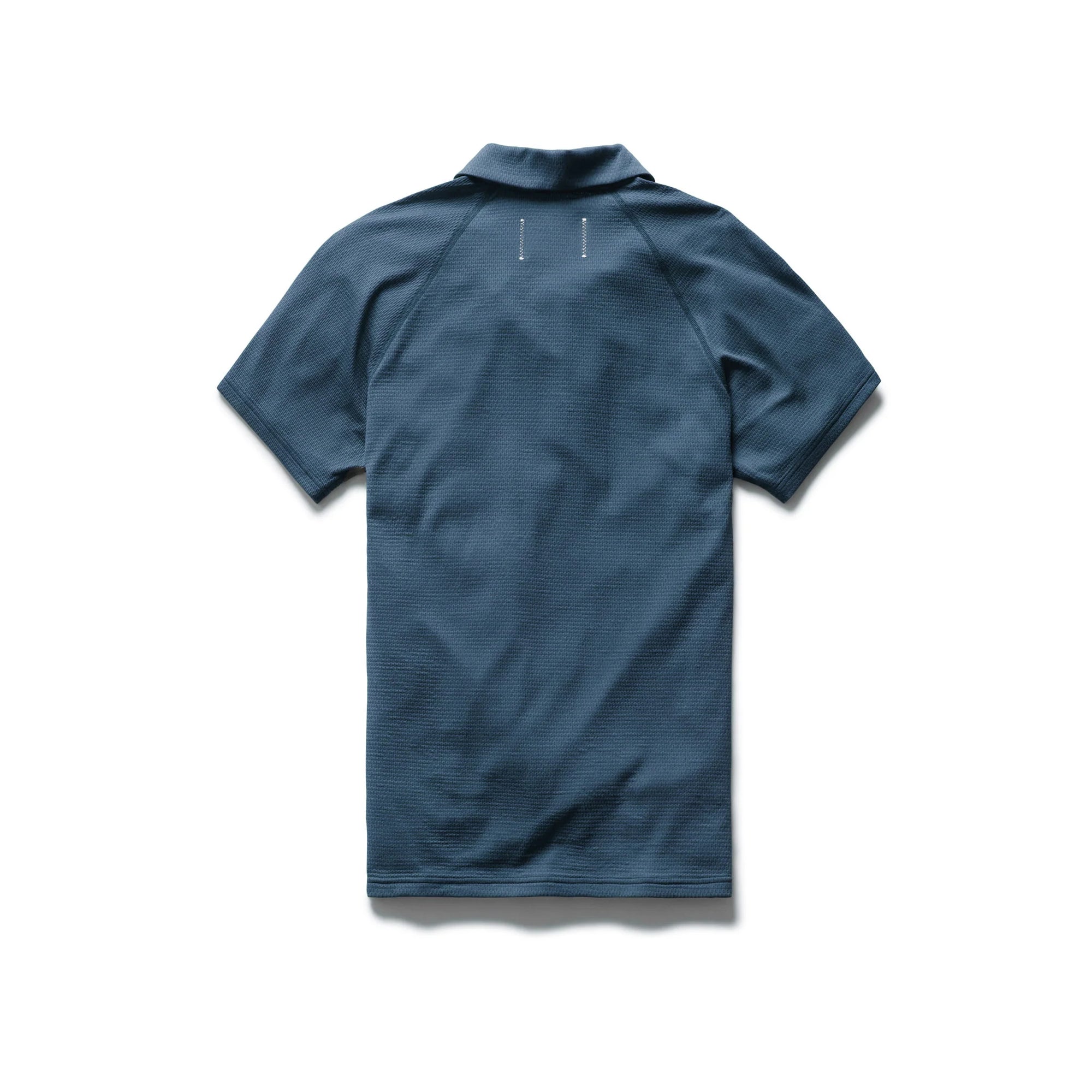 Reigning Champ Solotex Mesh Polo in Washed Blue
