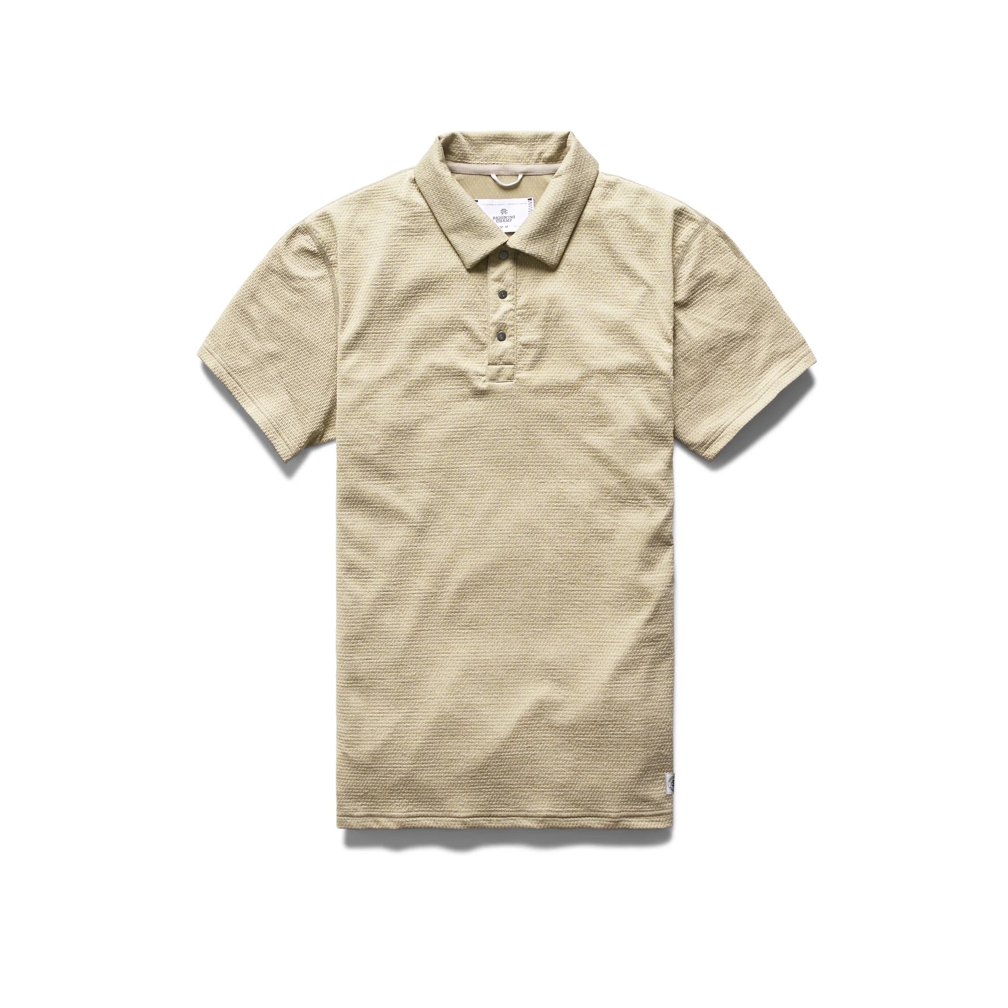 Reigning Champ Solotex Mesh Polo in Dune