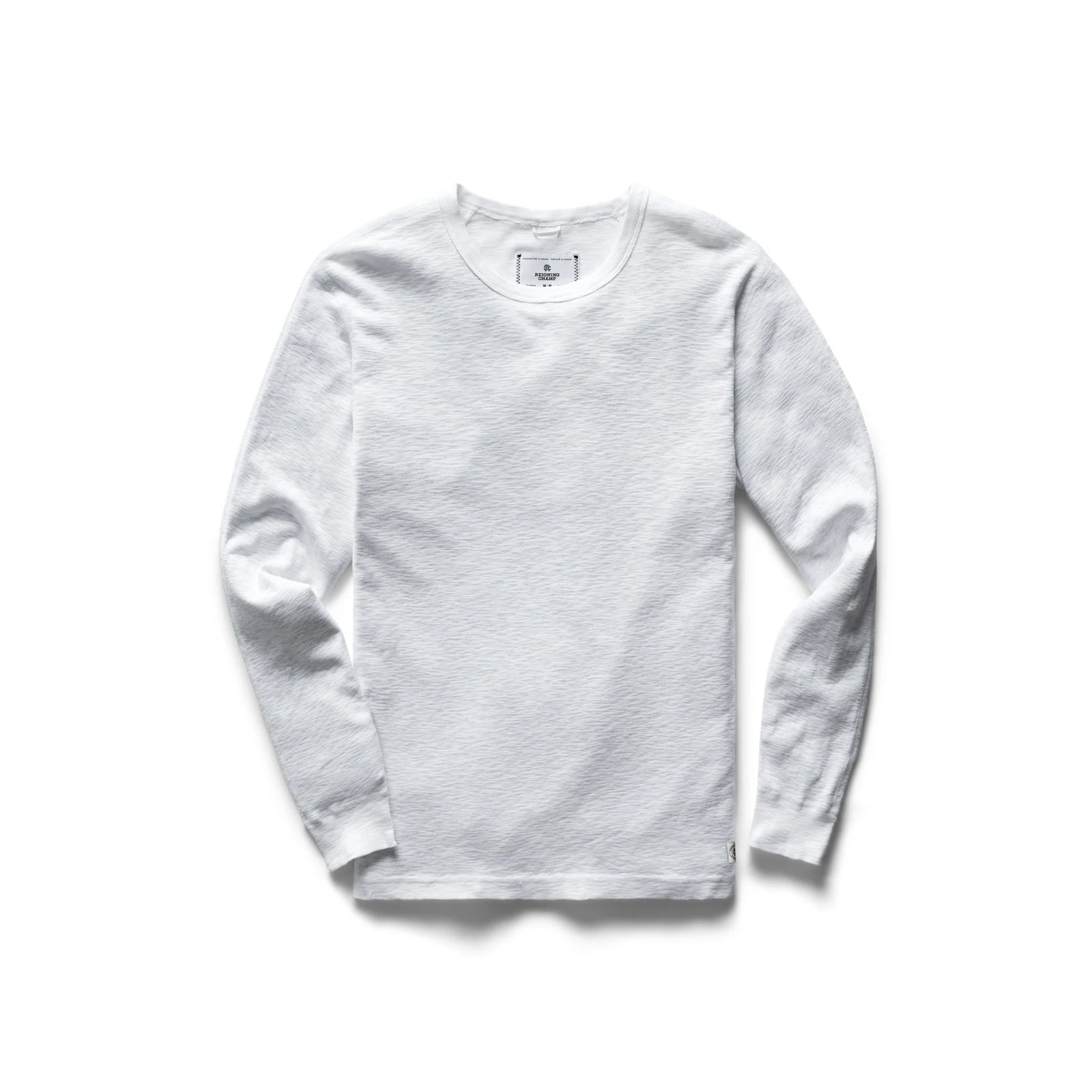 Reigning Champ 1x1 Slub Long Sleeve in White