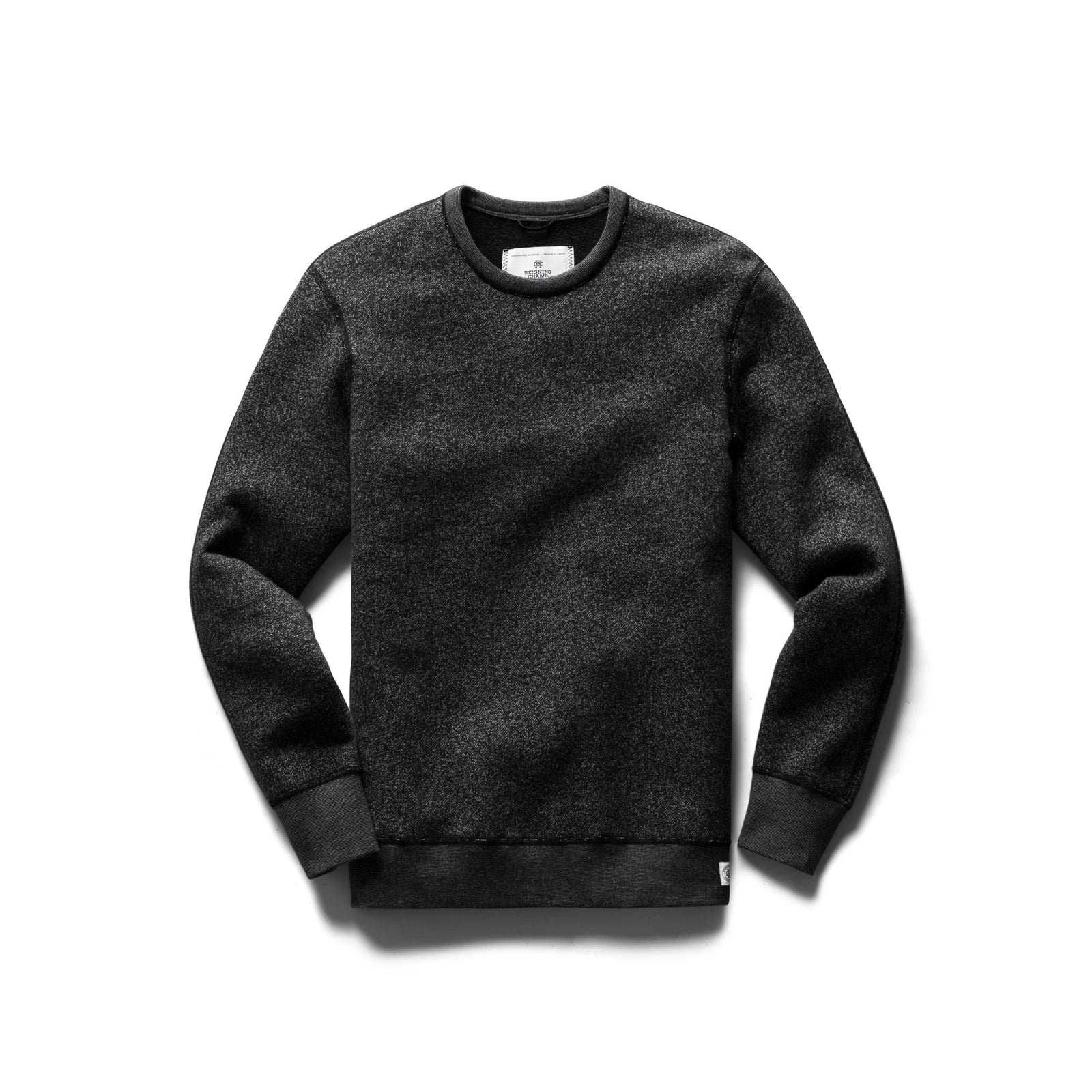 Reigning Champ Tiger Fleece Crewneck in Black