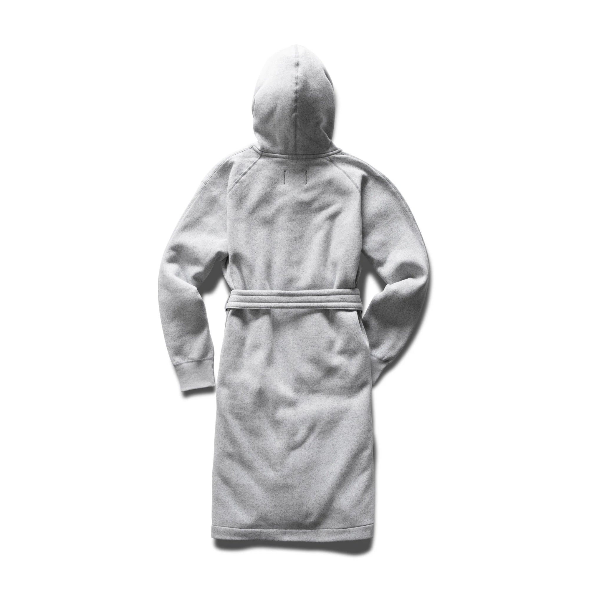 Reigning Champ Tiger Fleece Hooded Robe in Light Grey