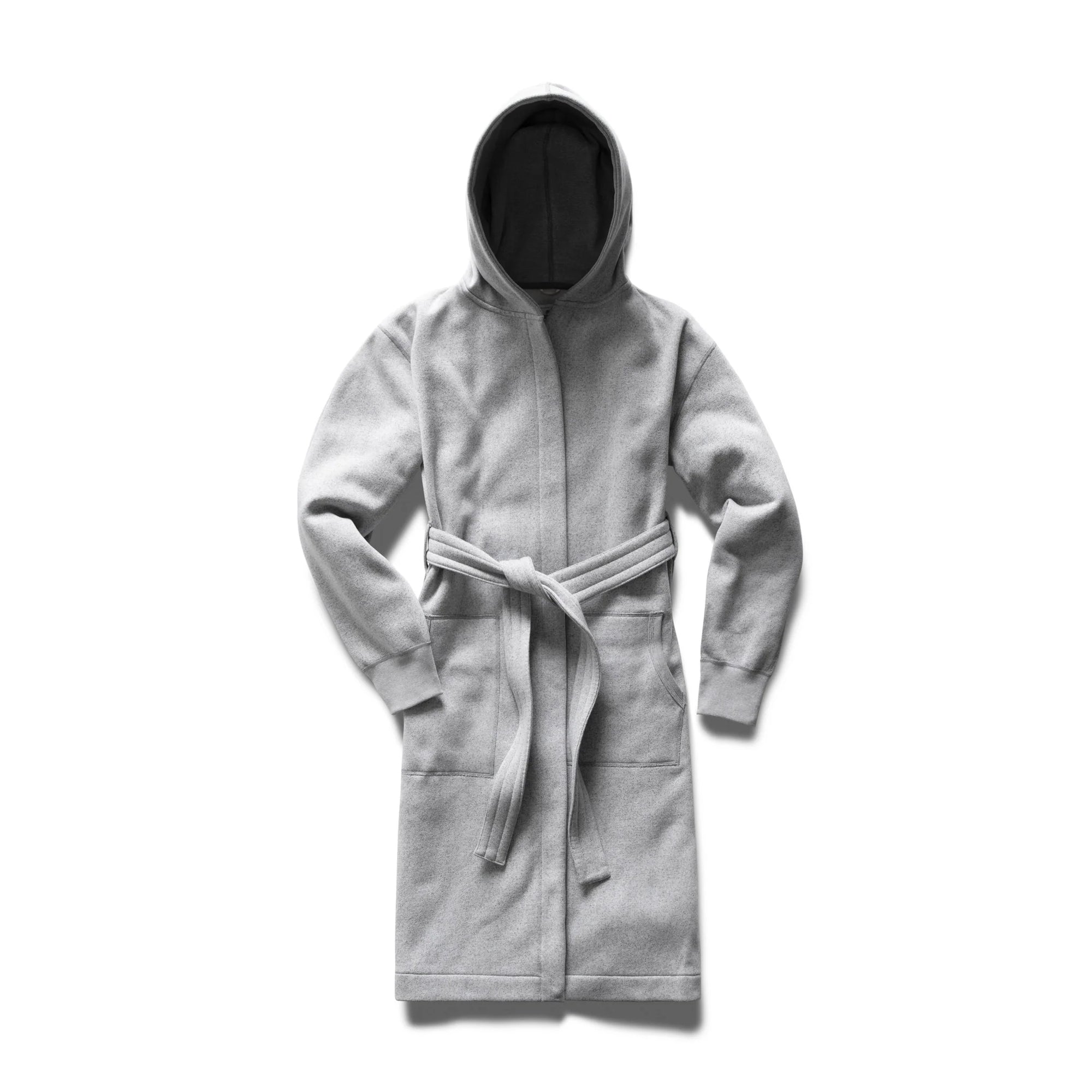 Reigning Champ Tiger Fleece Hooded Robe in Light Grey