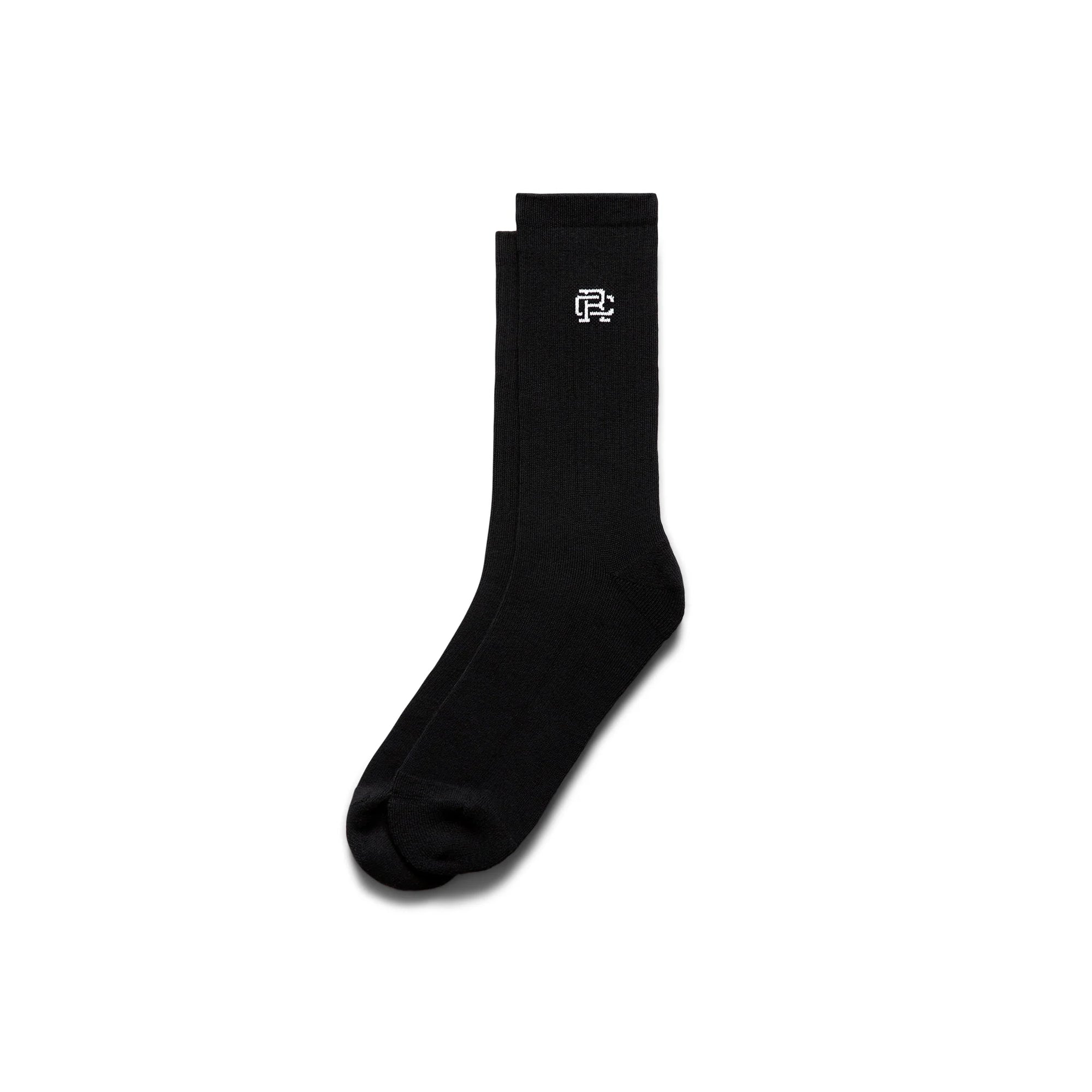 Reigning Champ Classic Crew Sock in Black