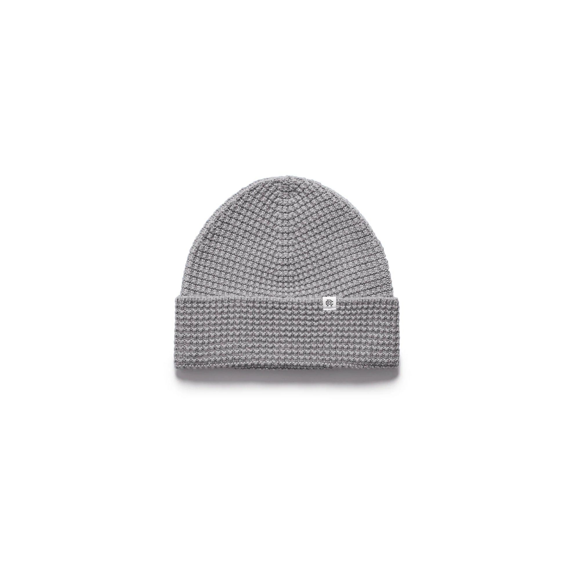 Reigning Champ Waffle Knit Beanie in Grey