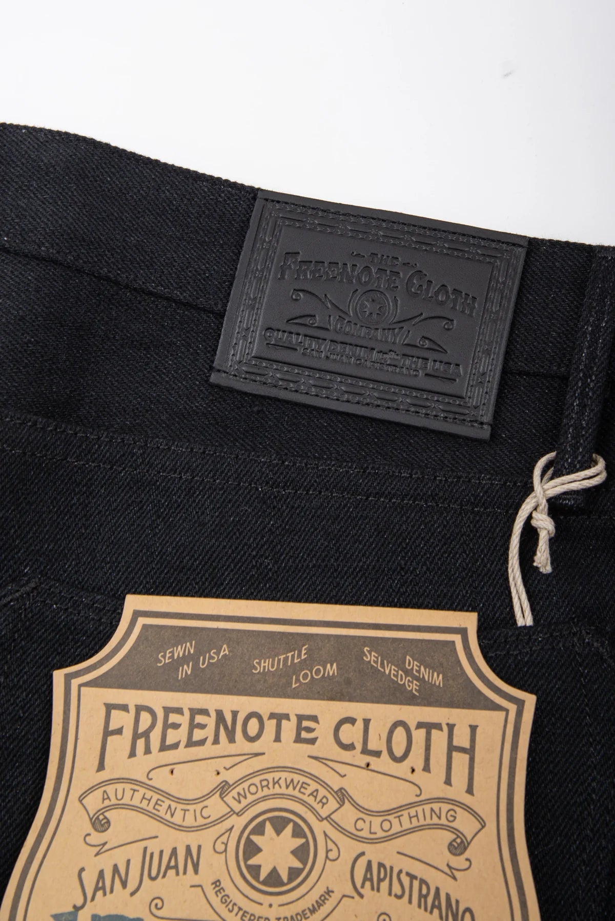Freenote Cloth Portola Classic Taper in 17 Ounce Black Denim