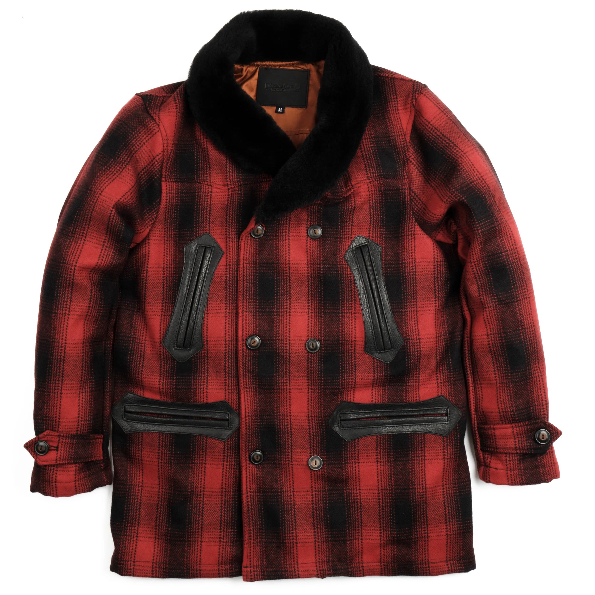 Freenote Cloth Tolgate Wool Coat in Red Plaid