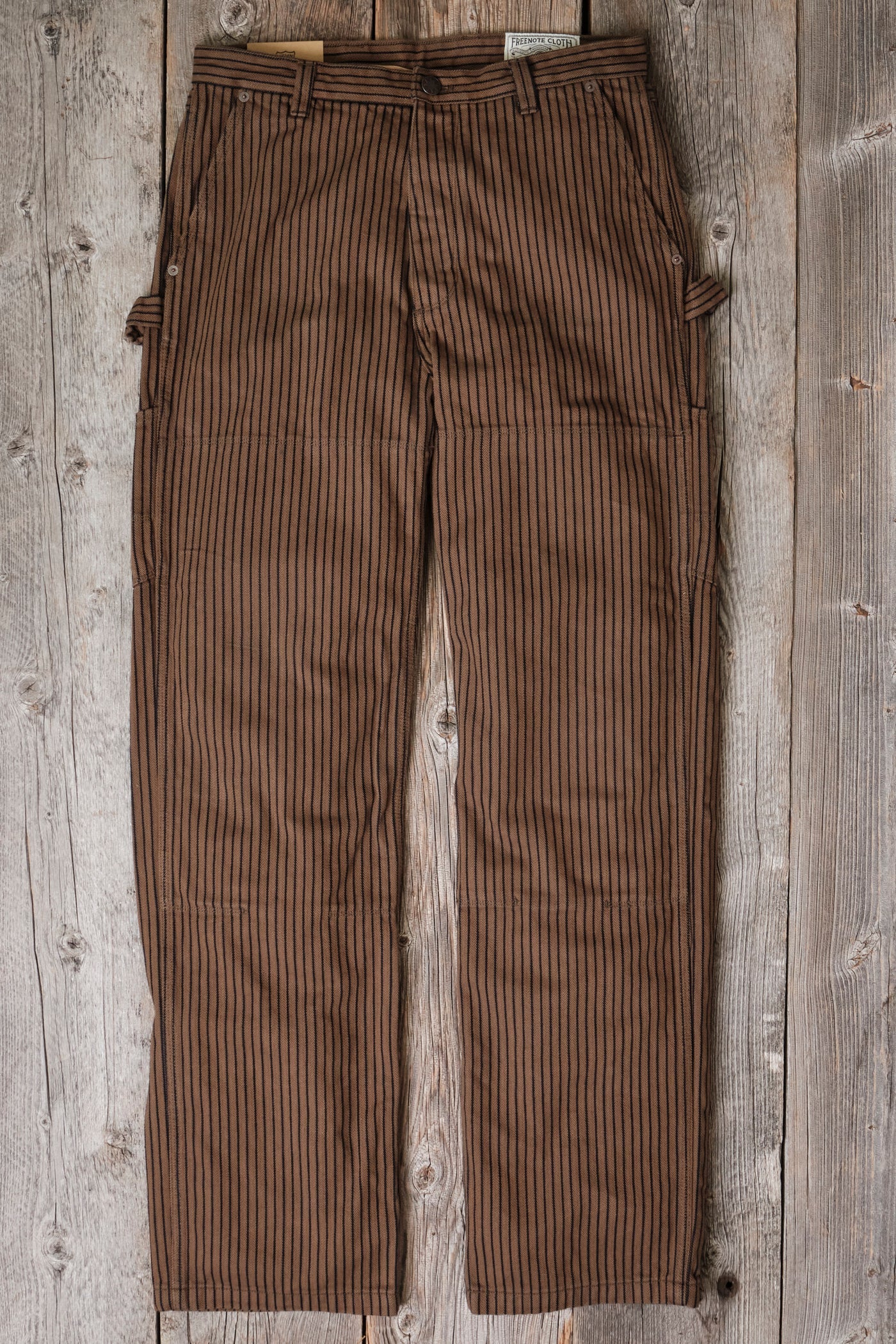 Freenote Cloth Ortega Pant in Brown Herringbone Dobby